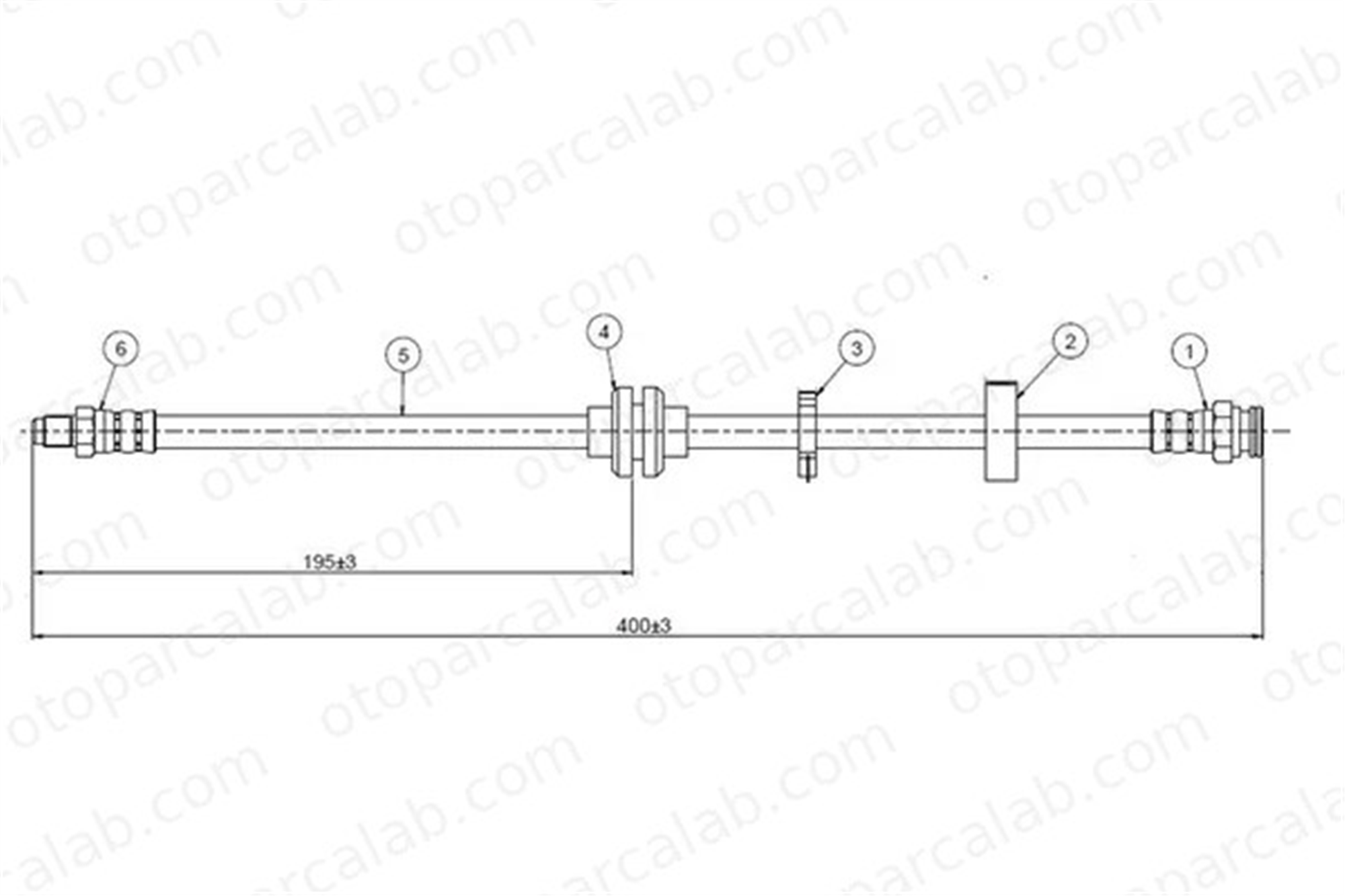 CAVO C800 507A Fren Hortumu Ön Sağ veya Sol FIAT PUNTO PANDA 46423176 7735008