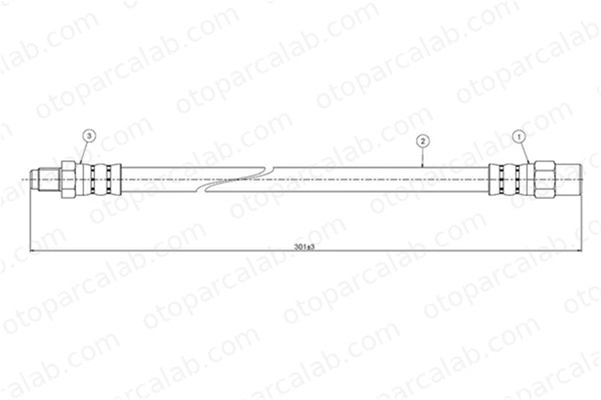 CAVO C800 569A Fren Hortumu Arka Sağ veya Sol BMW 5 Touring 7 34301165075 7563845