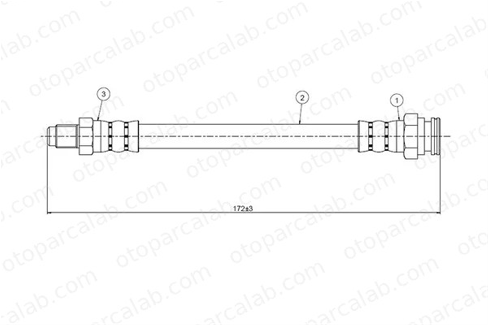 CAVO C800 570B Fren Hortumu Arka Sağ veya Sol PEUGEOT 205 II 309 II 480652