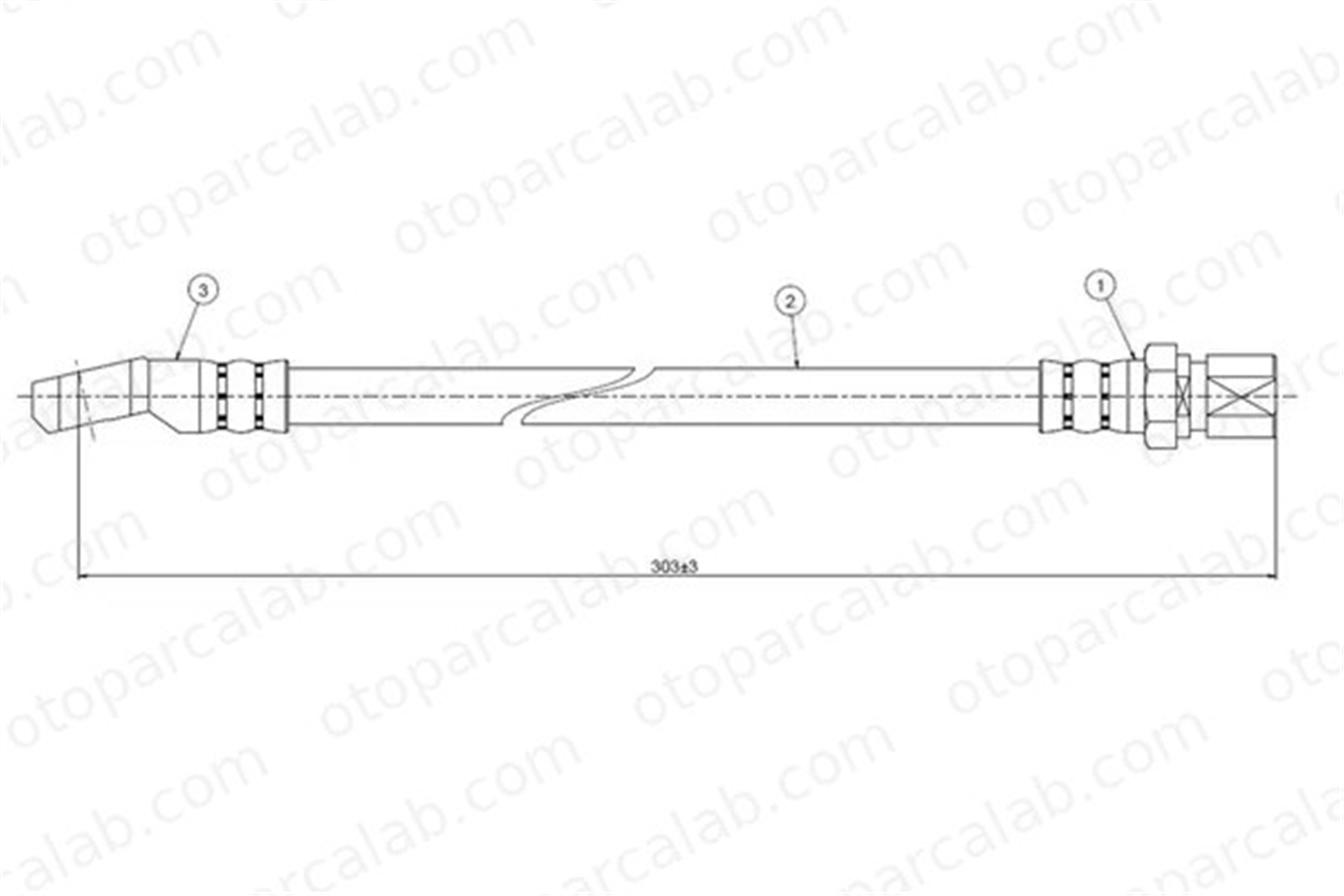 CAVO C800 579A Fren Hortumu Ön Sağ veya Sol FIAT 127 FIORINO Pick up 5956169