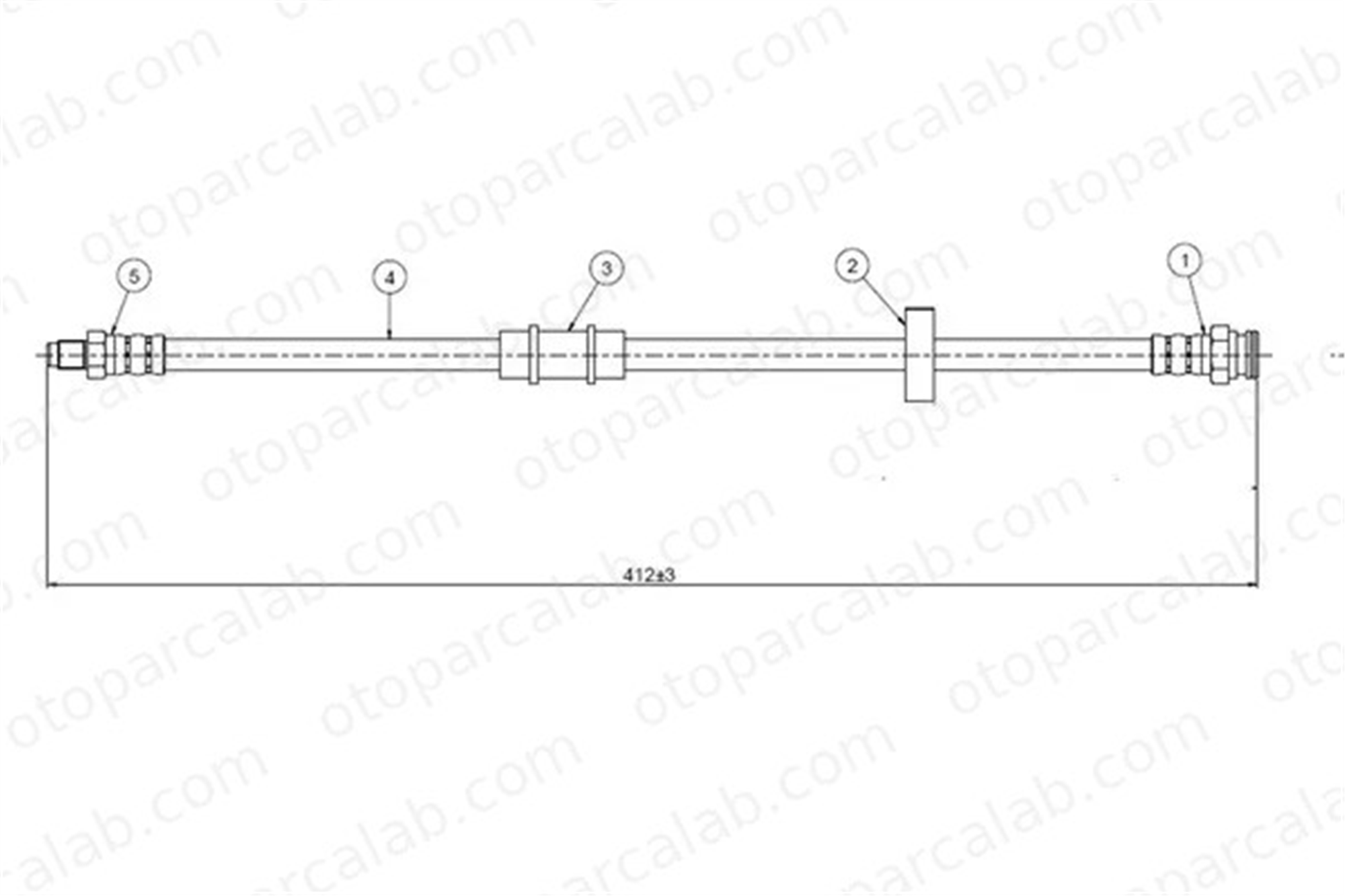 CAVO C800 593A Fren Hortumu Ön Sağ veya Sol FIAT UNO 7569160