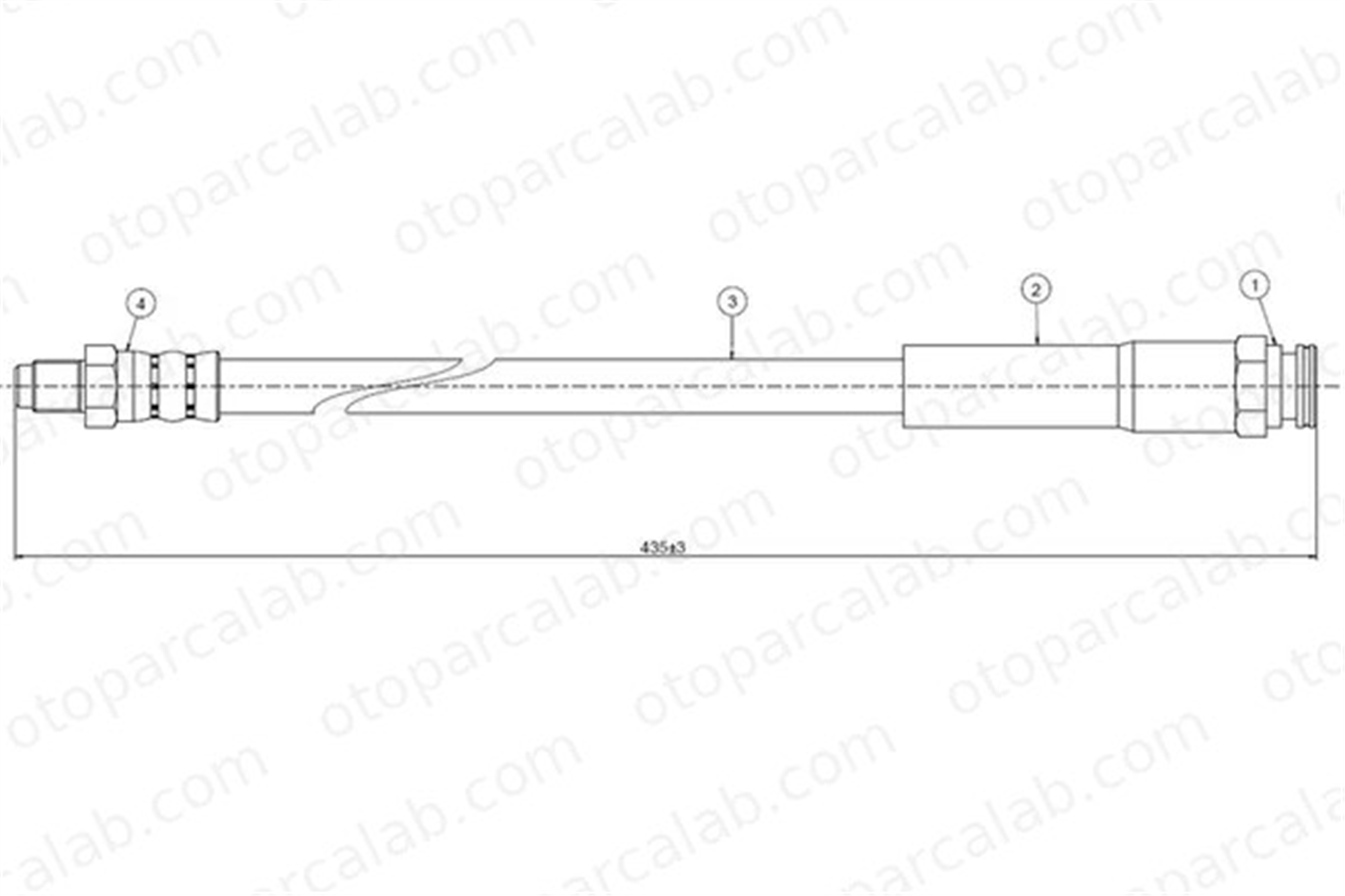 CAVO C800 631A Fren Hortumu Arka Sağ veya Sol FIAT REGATA RITMO 7563850 5955862