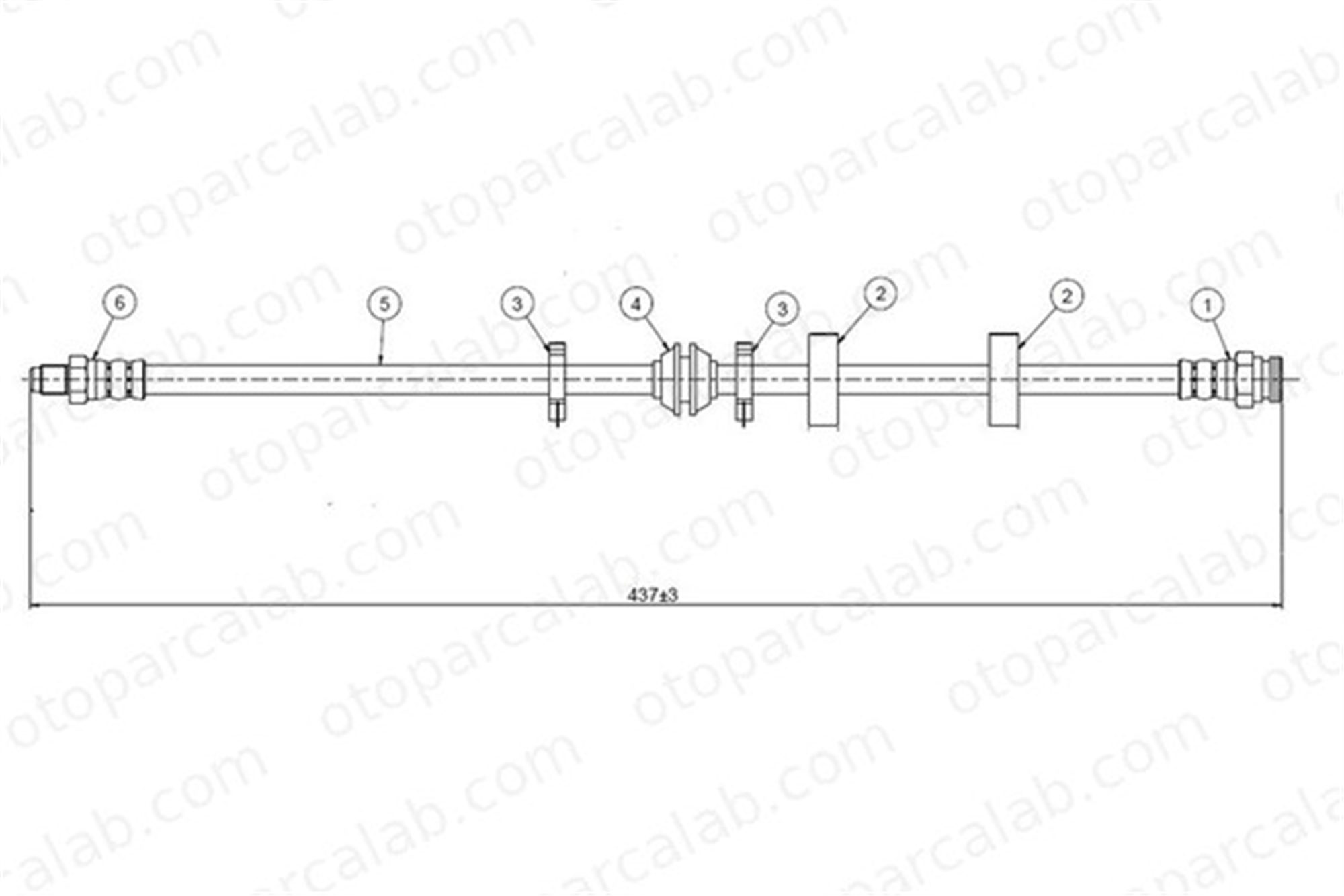 CAVO C800 650A Fren Hortumu Ön Sağ veya Sol ALFA ROMEO 155 145 7729198 60540018