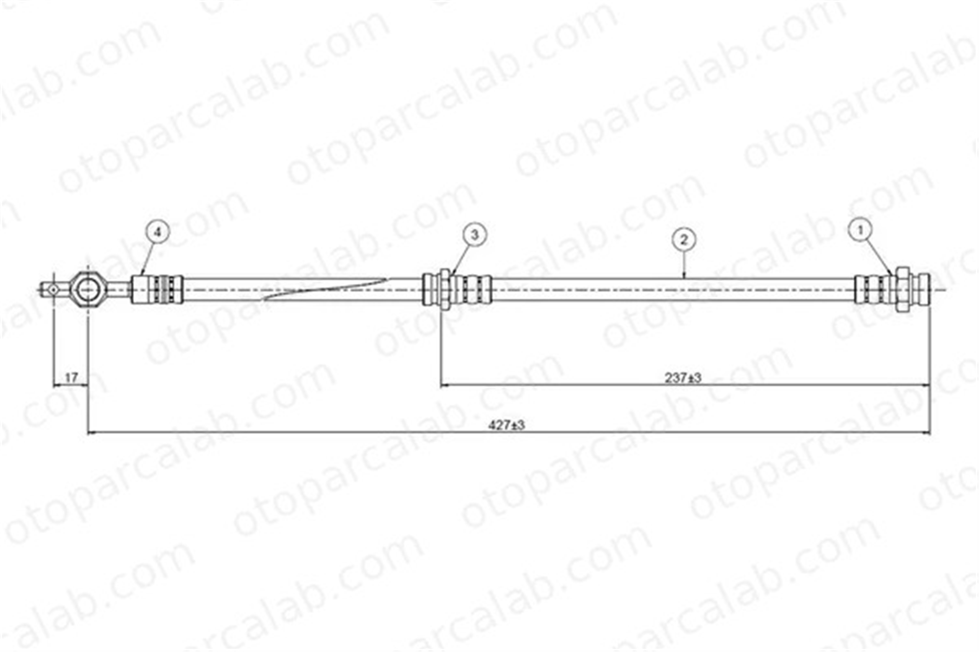 CAVO C800 741A Fren Hortumu Arka Sağ veya Sol PROTON PERSONA 400 PERSONA 400 Hatchback MB699558