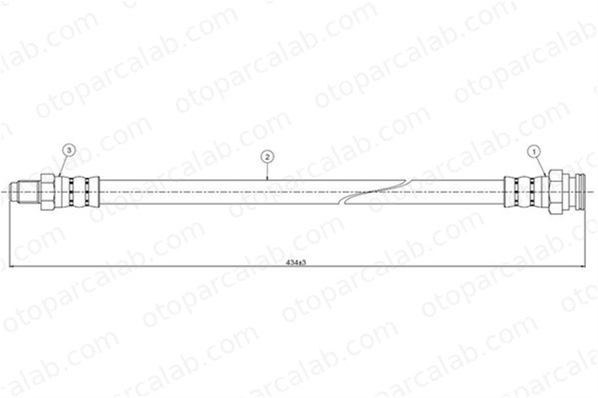 CAVO C800 754A Fren Hortumu Ön Sağ veya Sol PEUGEOT 205 II 505 480650 480631