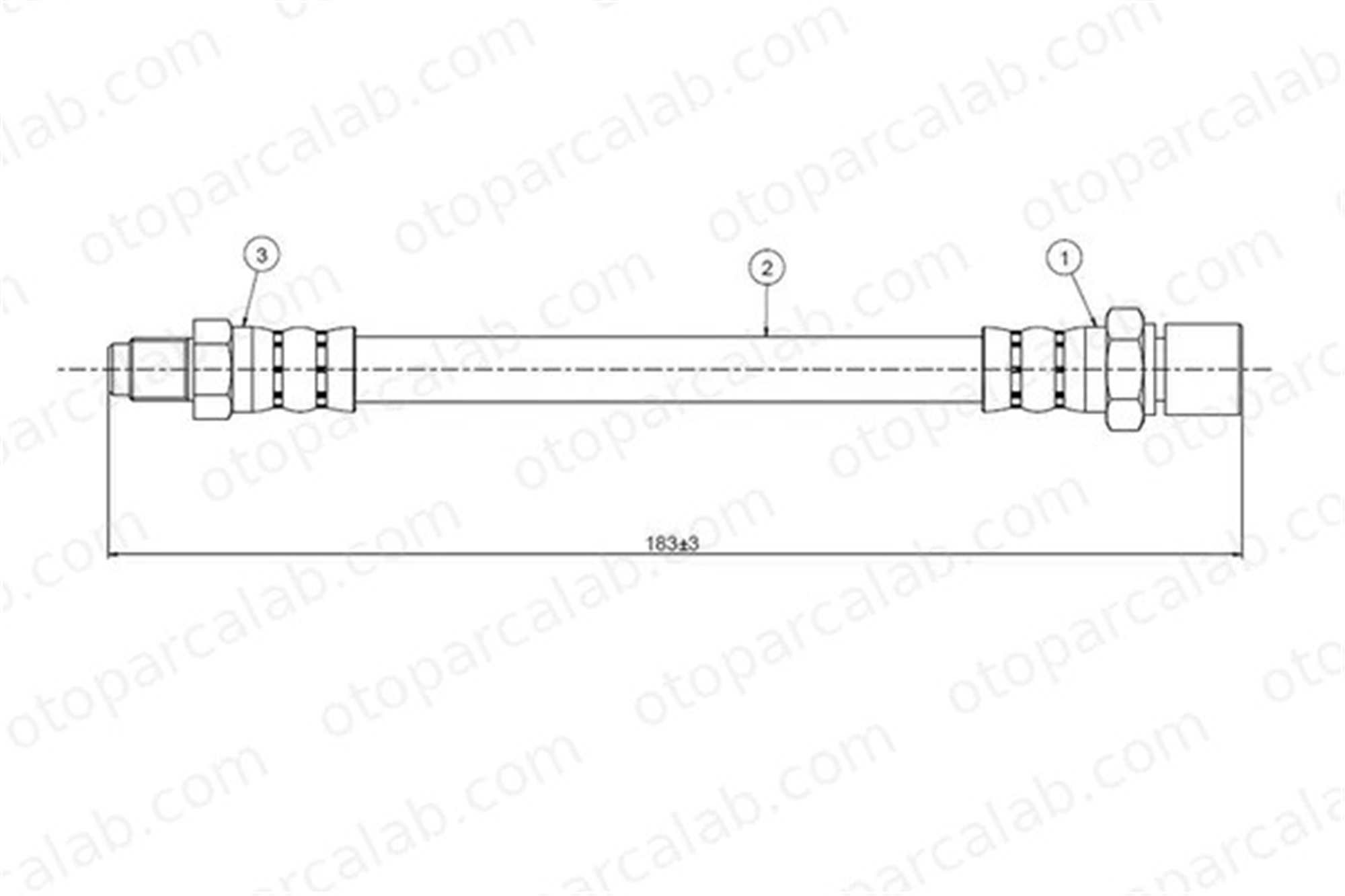 CAVO C800 785A Fren Hortumu Arka Sağ veya Sol TOYOTA YARIS VERSO 9691034005 9691031403