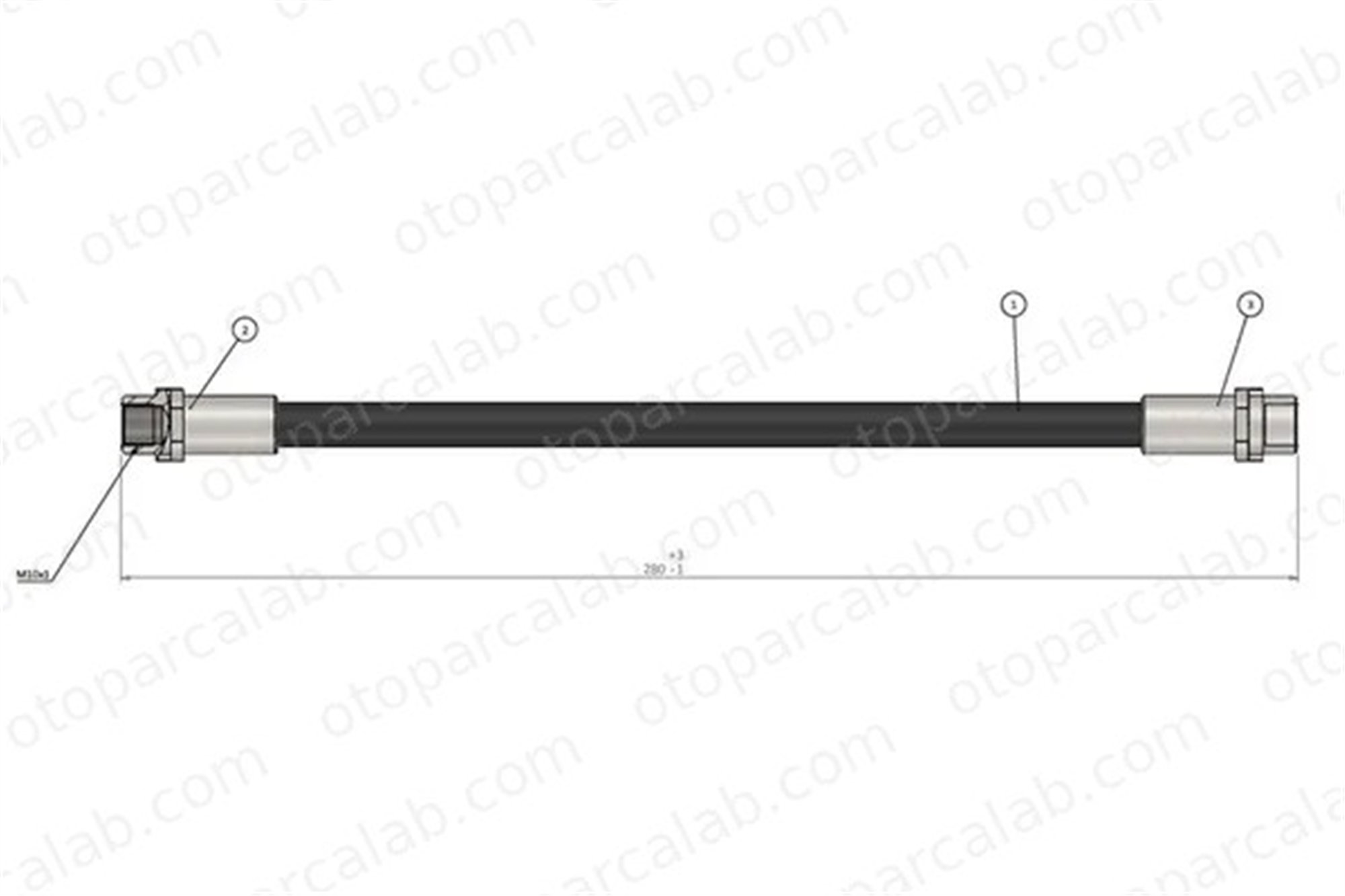 CAVO C900 128A Fren Hortumu Arka Sağ veya Sol VW TRANSPORTER T5 Minibüs/Otobüs TRANSPORTER T5 Panelvan/Van 7H0611775