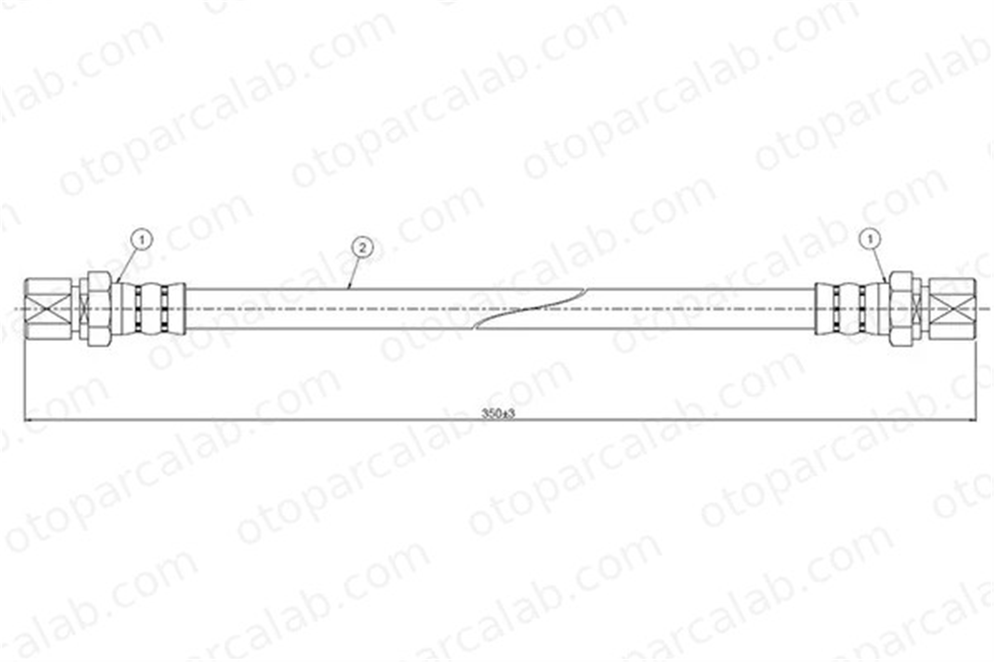CAVO C900 138A Fren Hortumu Arka Sağ veya Sol FORD FIESTA II FIESTA I 1613348 6049556