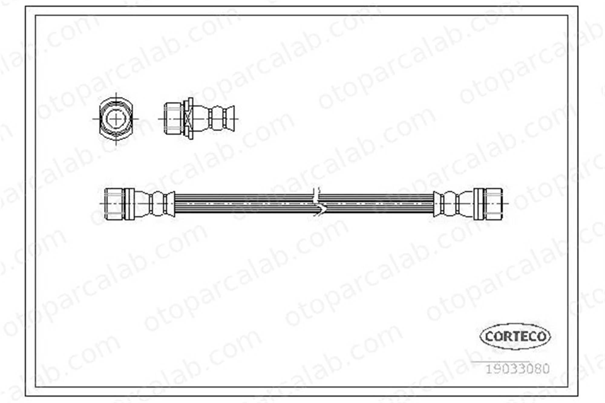 CAVO C900 143A Fren Hortumu Ön Sağ veya Sol TOYOTA LAND CRUISER 90 9094702862