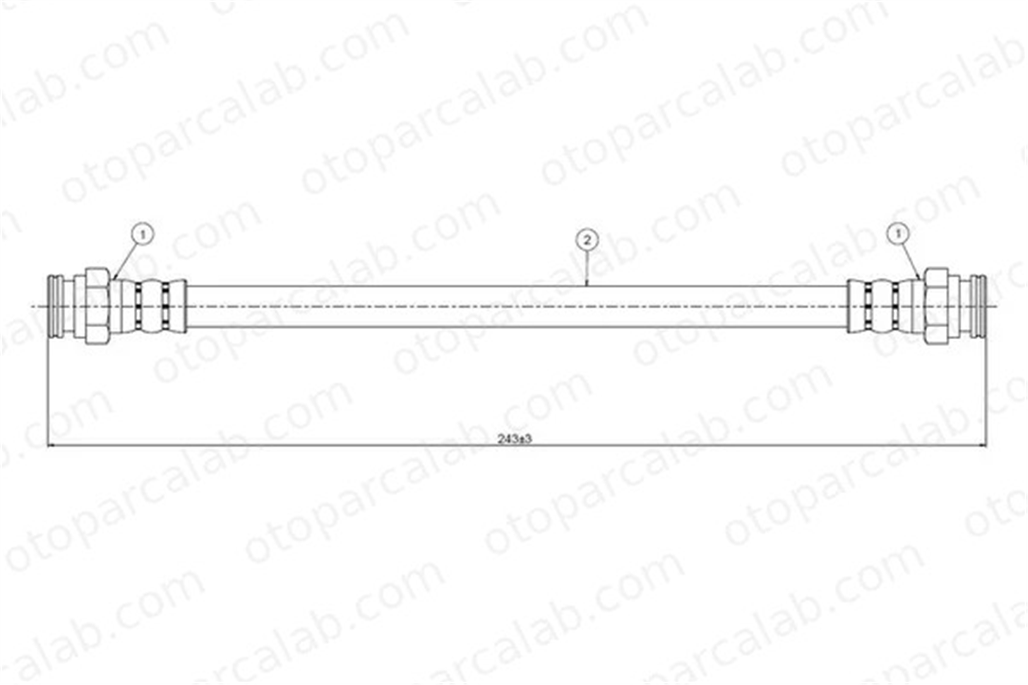 CAVO C900 235A Fren Hortumu Arka Sağ veya Sol FIAT TIPO ALFA ROMEO 155 46434731 46554127