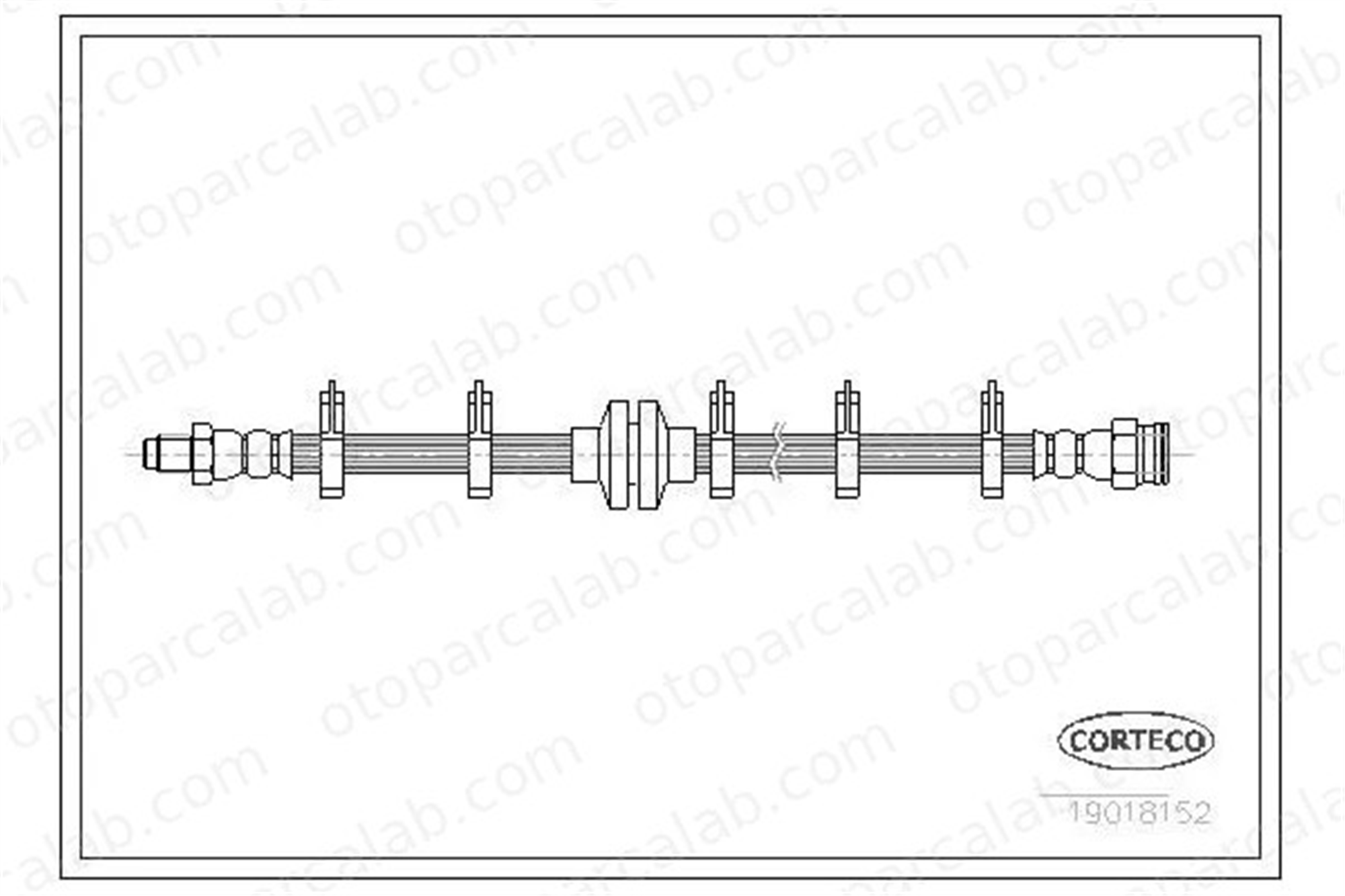 CAVO C900 543A Fren Hortumu Ön Sağ veya Sol LANCIA THEMA FIAT CROMA 82390661 82407500