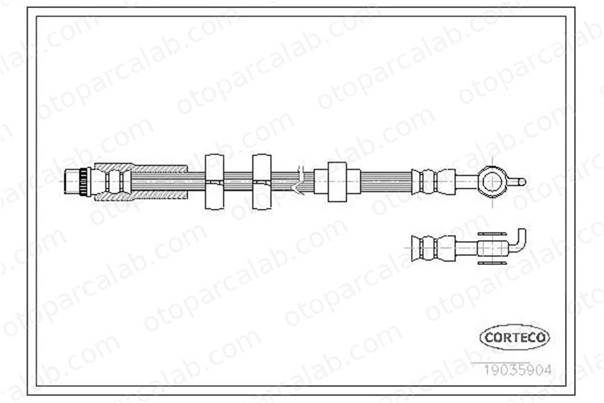CAVO C900 589A Fren Hortumu Ön Sağ veya Sol PEUGEOT 607 4806G3