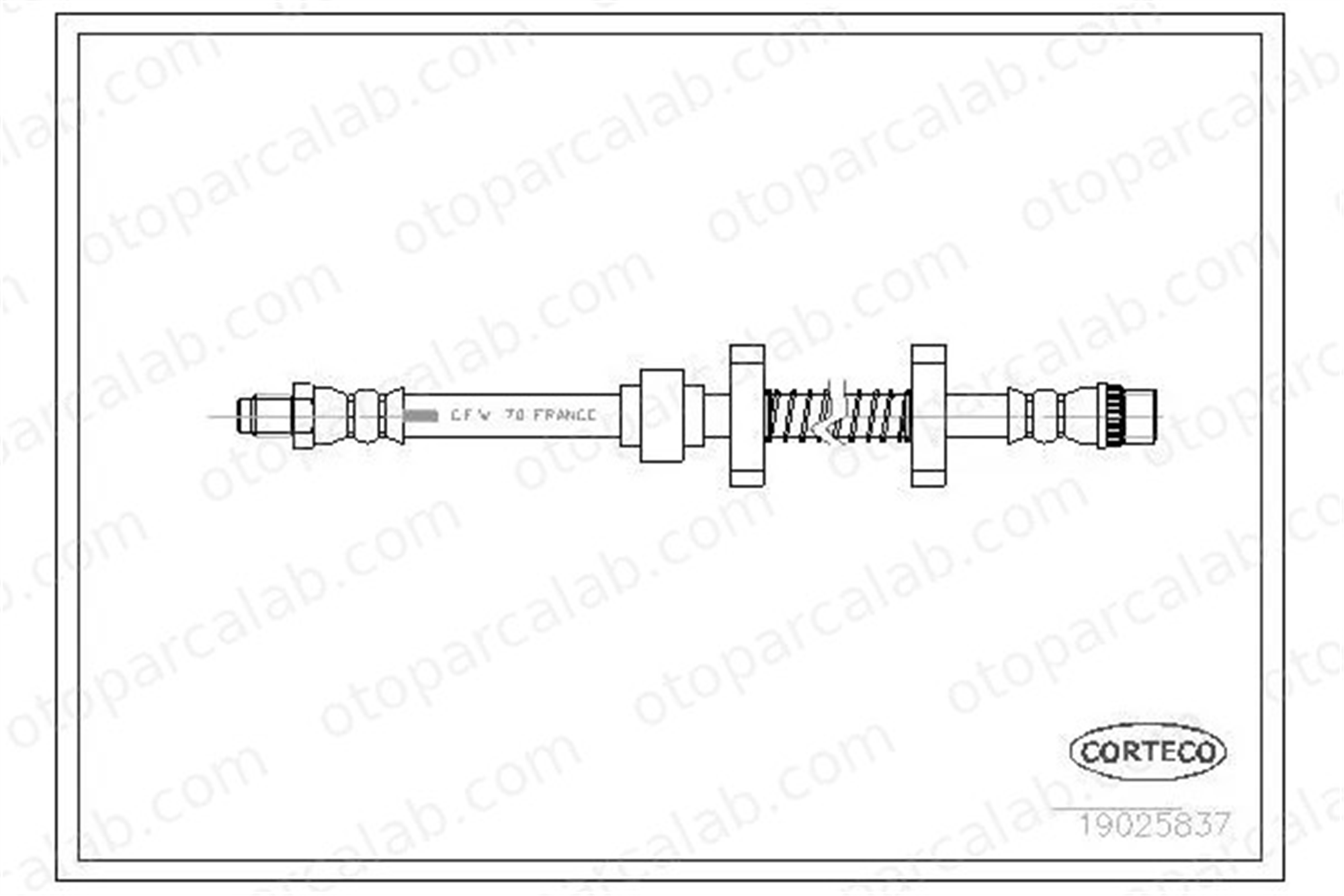 CAVO C900 703A Fren Hortumu Ön Sağ veya Sol CITROËN XM XM Break 96037346