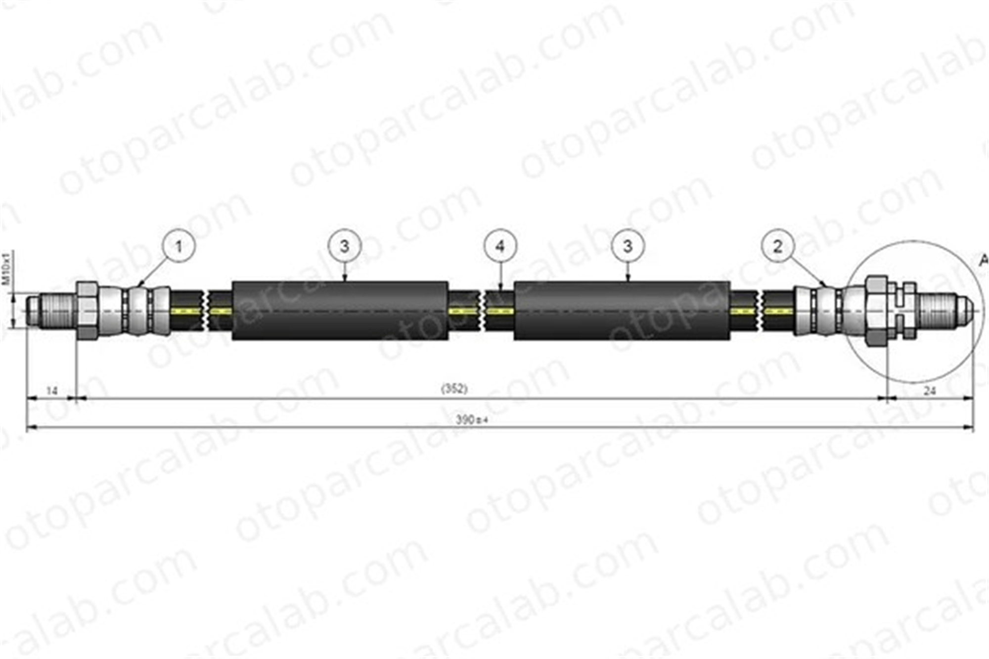CAVO C900 746A Fren Hortumu Arka Sağ veya Sol FORD KA PUMA 1026327 1042122