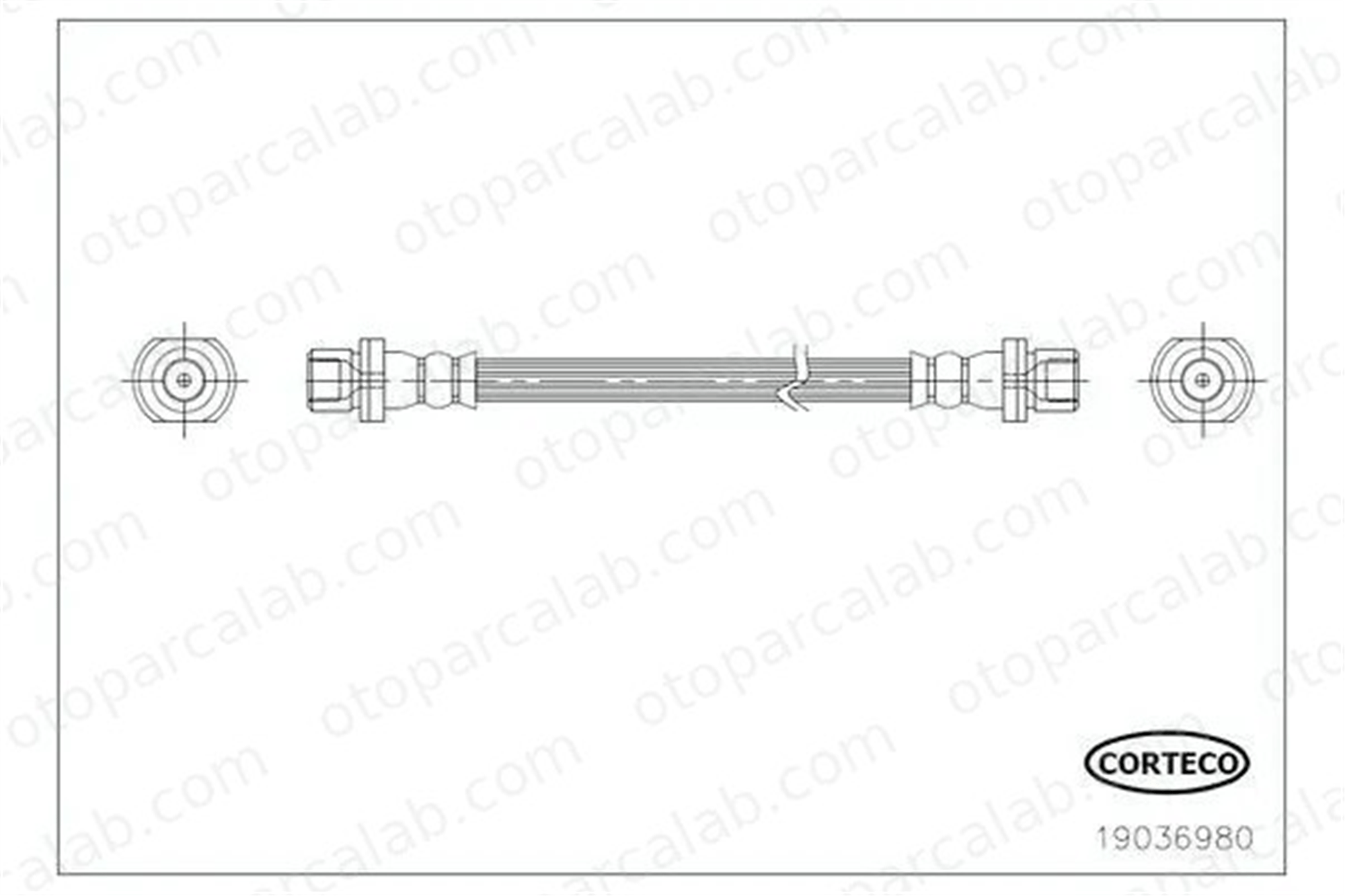 CAVO C900 953A Fren Hortumu Arka Sağ TOYOTA AURIS COROLLA Sedan 90947W2015