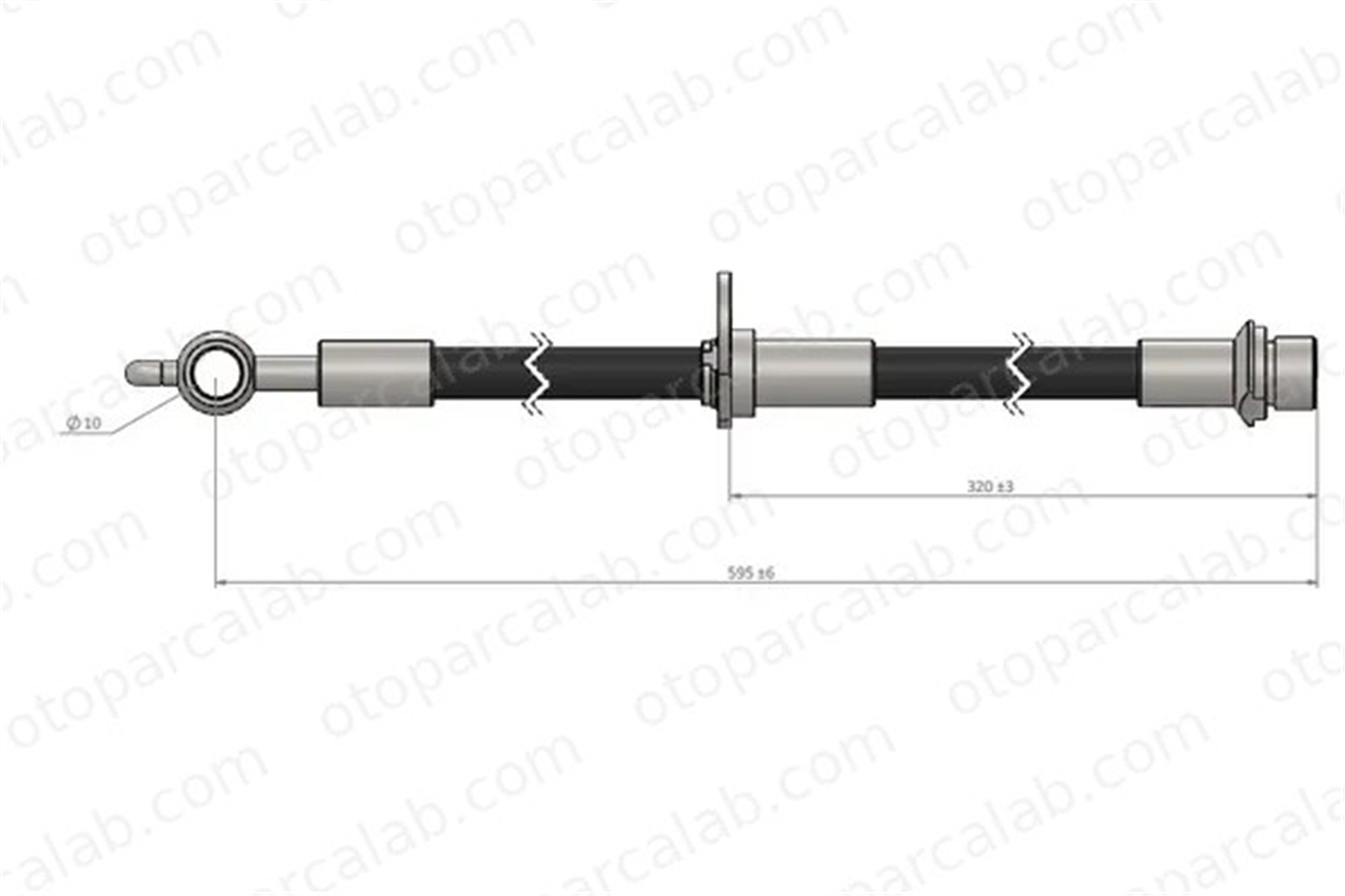 CAVO C900 963A Fren Hortumu Ön Sol TOYOTA COROLLA Verso COROLLA 9094702C48 9094702D82
