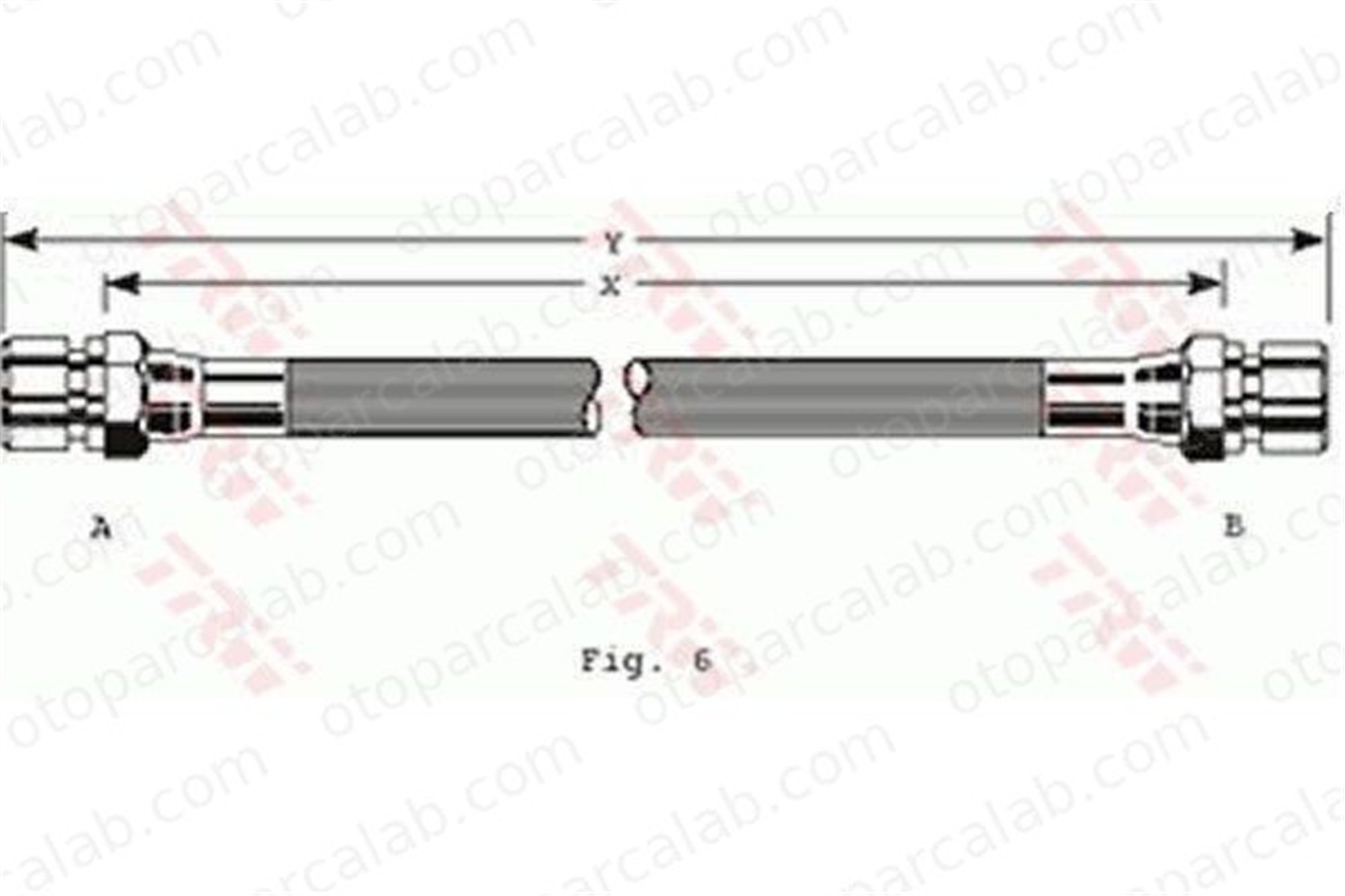 CAVO C901 204A Fren Hortumu Arka Sağ FORD GRANADA Turnier ESCORT II 1613349 6017402