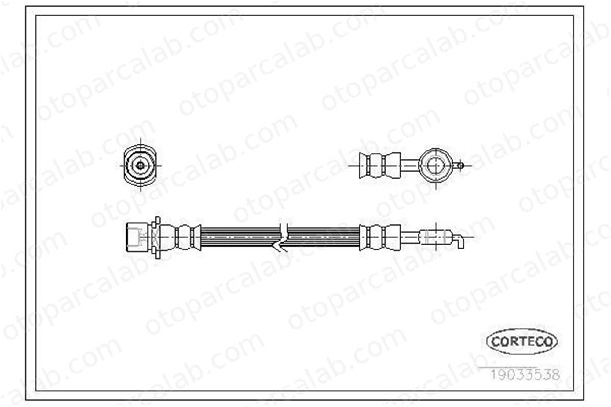 CAVO C901 238A Fren Hortumu Ön Sağ veya Sol TOYOTA PREVIA I 9094702882