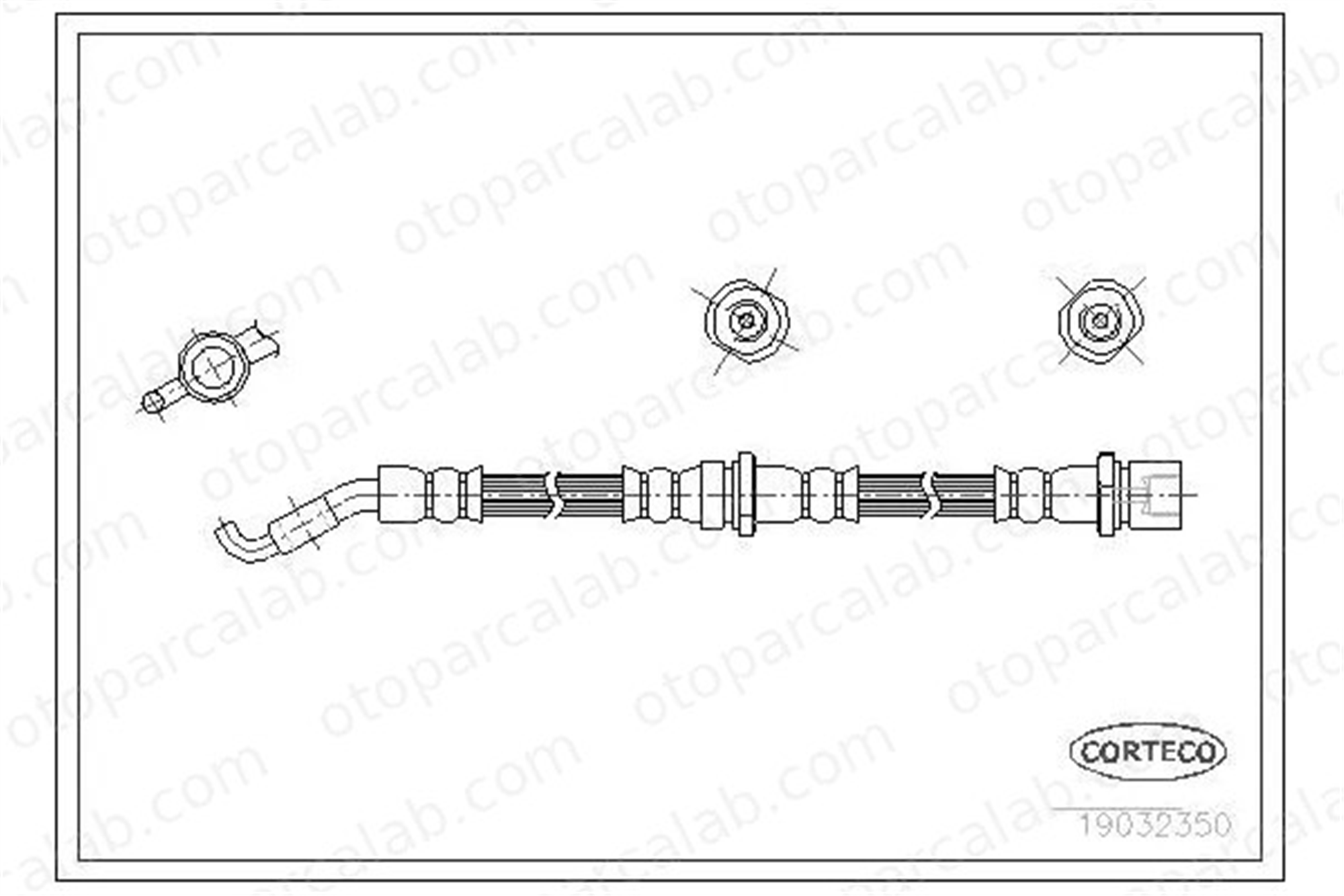 CAVO C901 729A Fren Hortumu Ön Sağ SUBARU IMPREZA Station wagon 26550FA040