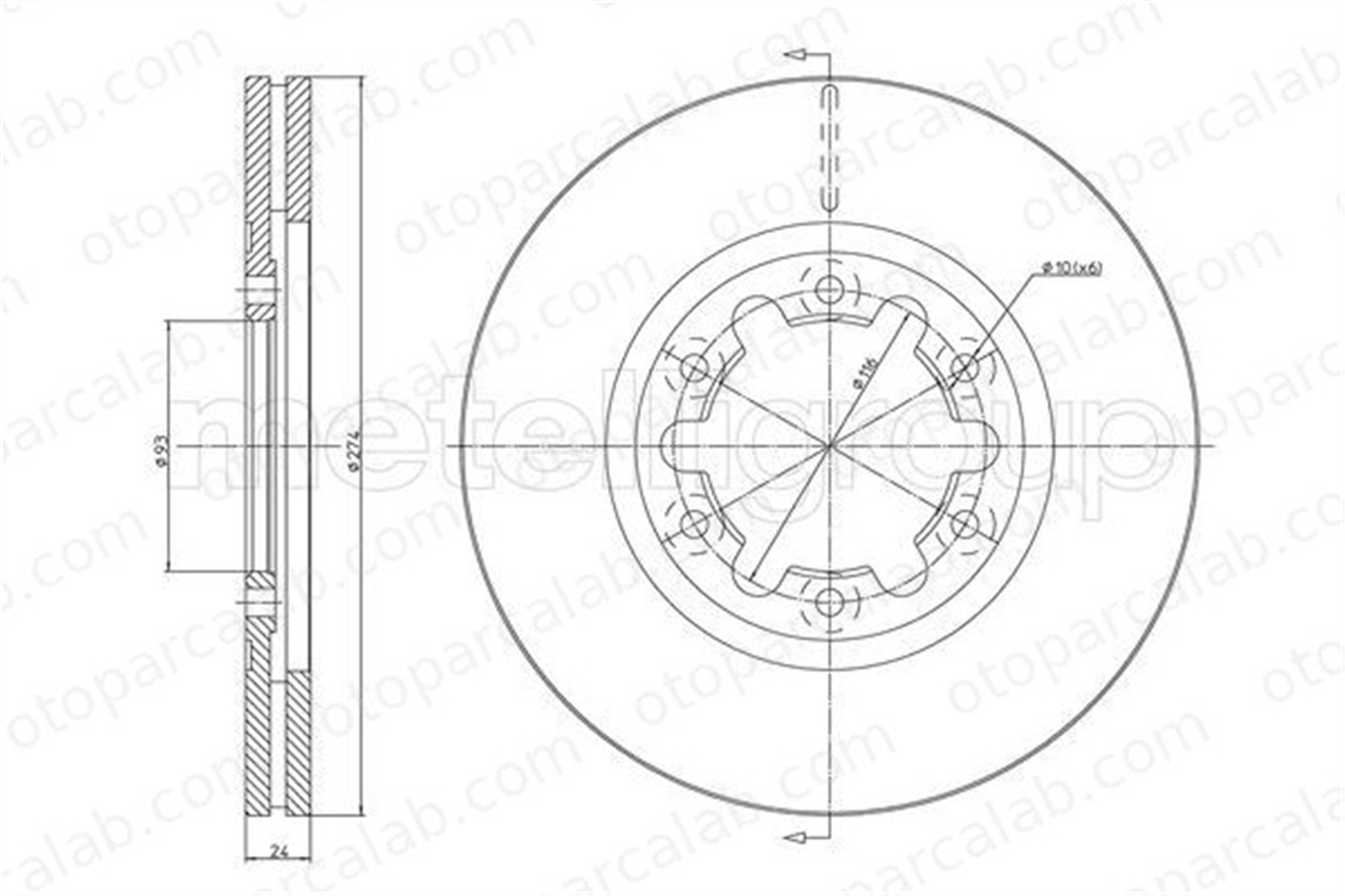 CIFAM 800-1675C Fren Disk Ayna Ön Sağ ve Sol MAZDA B-SERIE FORD RANGER XM341027BA UH7433251