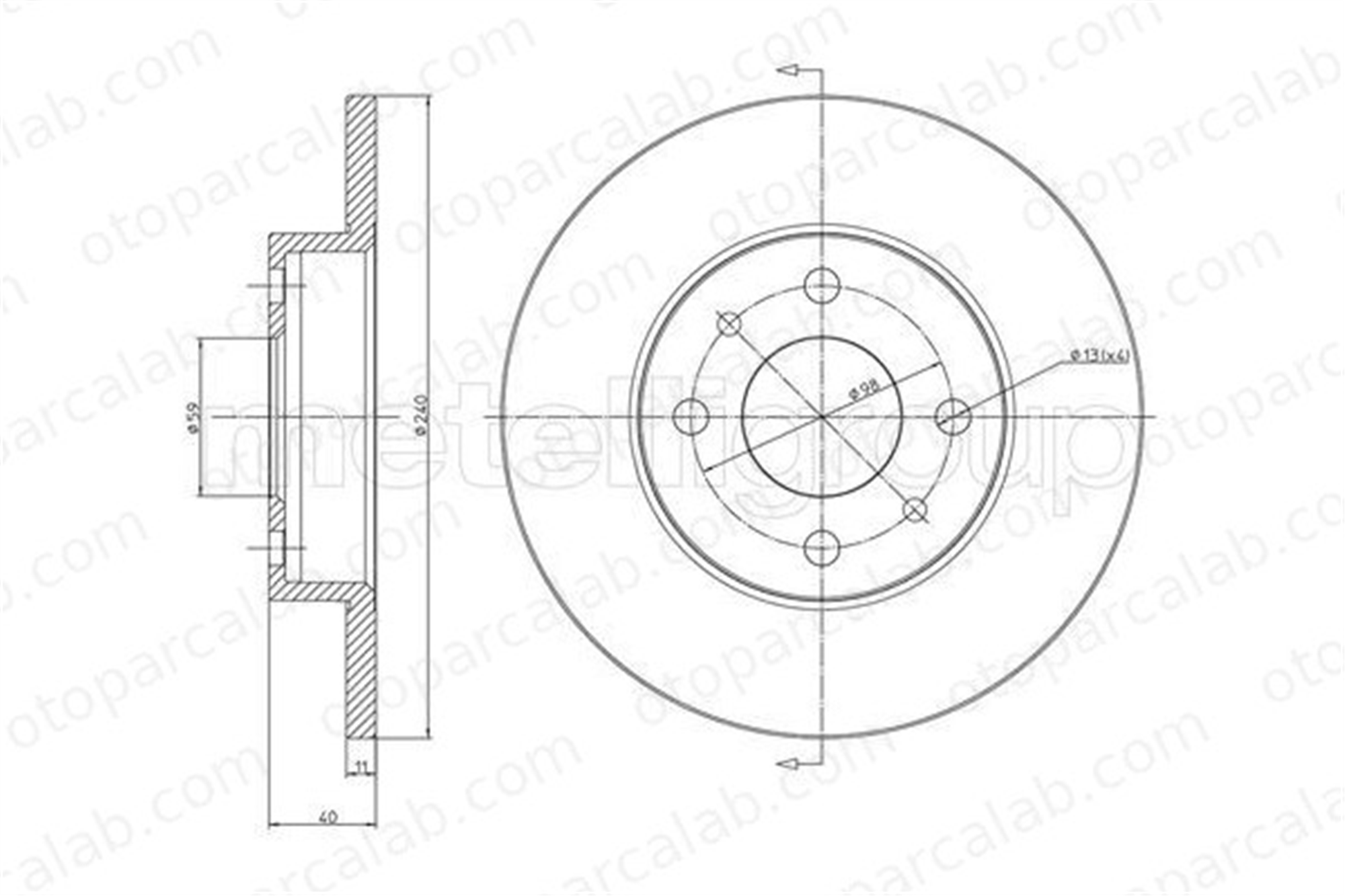 CIFAM 800-232C Fren Disk Ayna Ön Sağ ve Sol FIAT TIPO PANDA 7685656 7663465