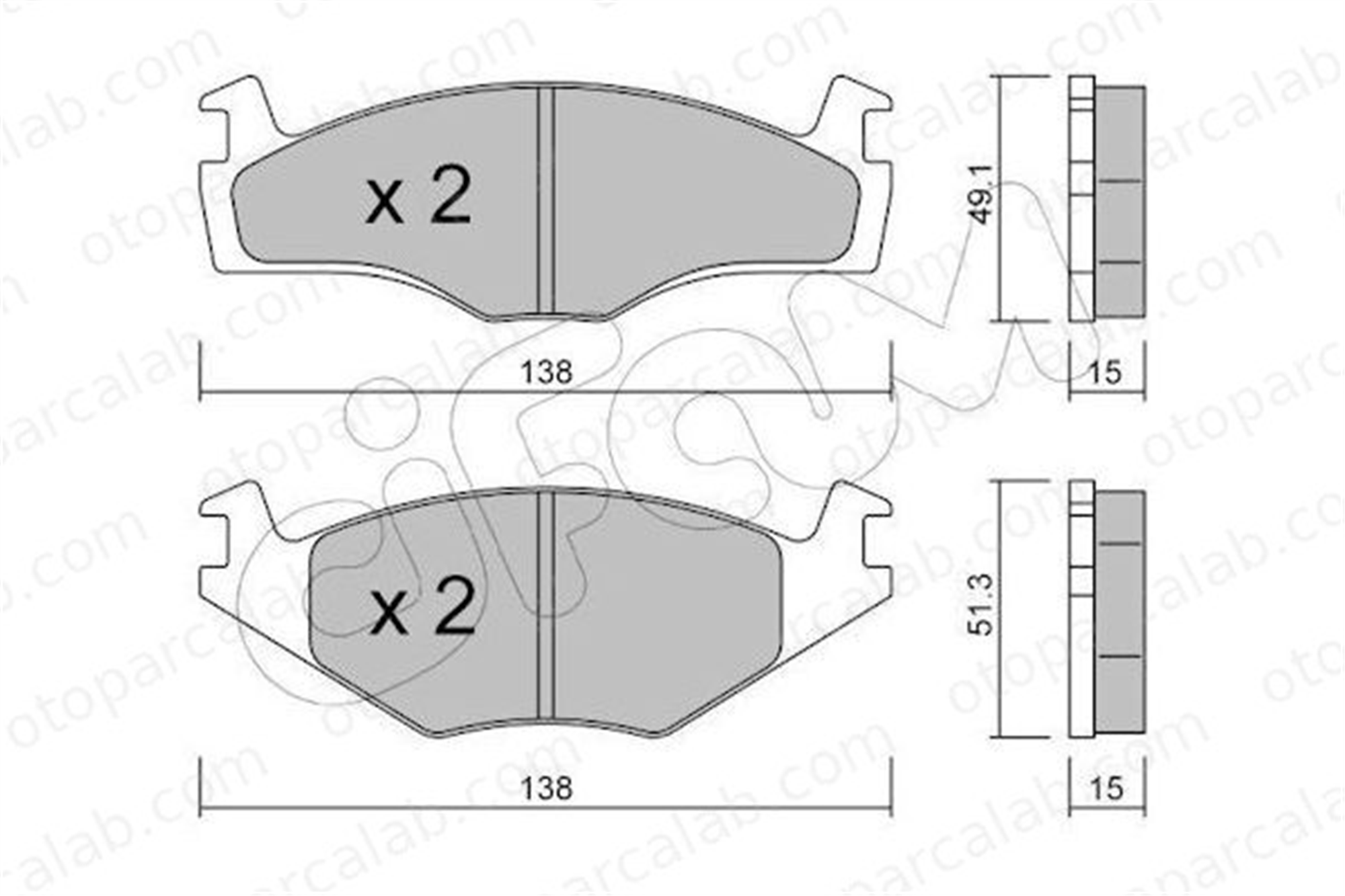 CIFAM 822-045-0 Fren Disk Balata Ön VW GOLF II GOLF I Cabriolet 822-045-0
