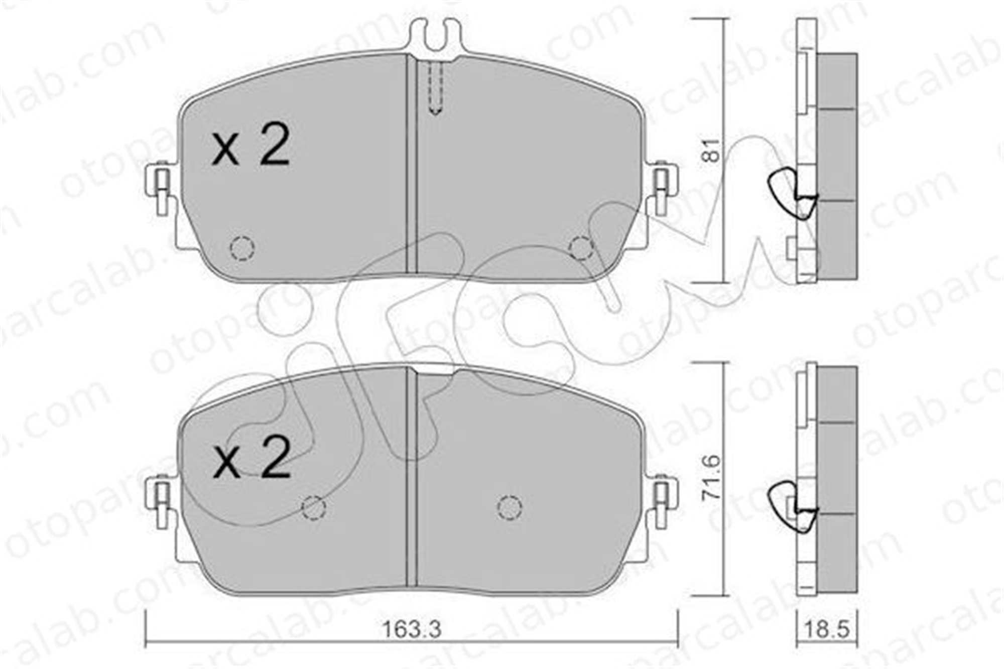 CIFAM 822-1194-0 Fren Disk Balata Ön MERCEDES-BENZ A-SERISI B-SERISI Sports Tourer 82211940 4201203