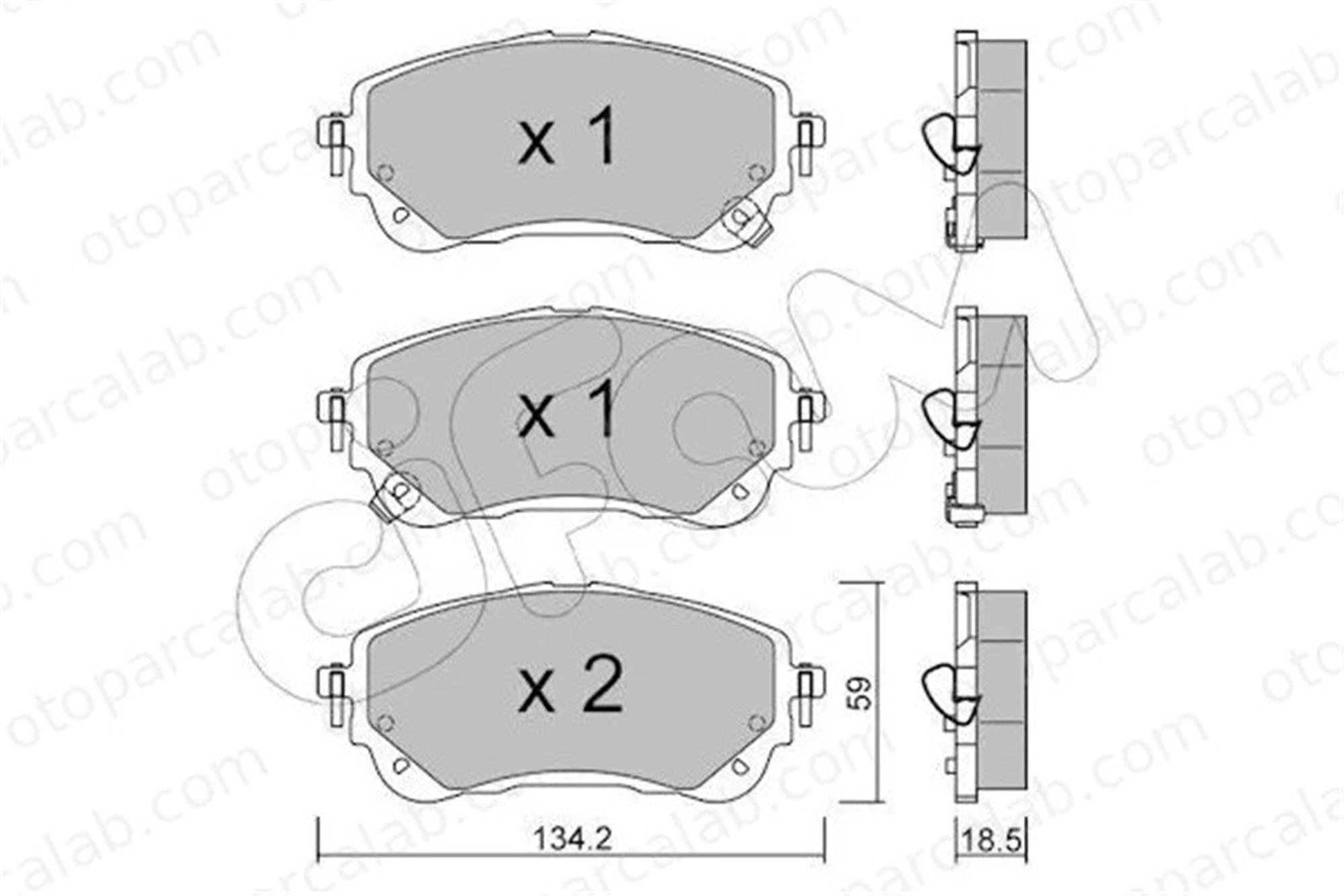 CIFAM 822-1234-0 Fren Disk Balata Ön TOYOTA COROLLA Sedan COROLLA CROSS 82212340 T044650247