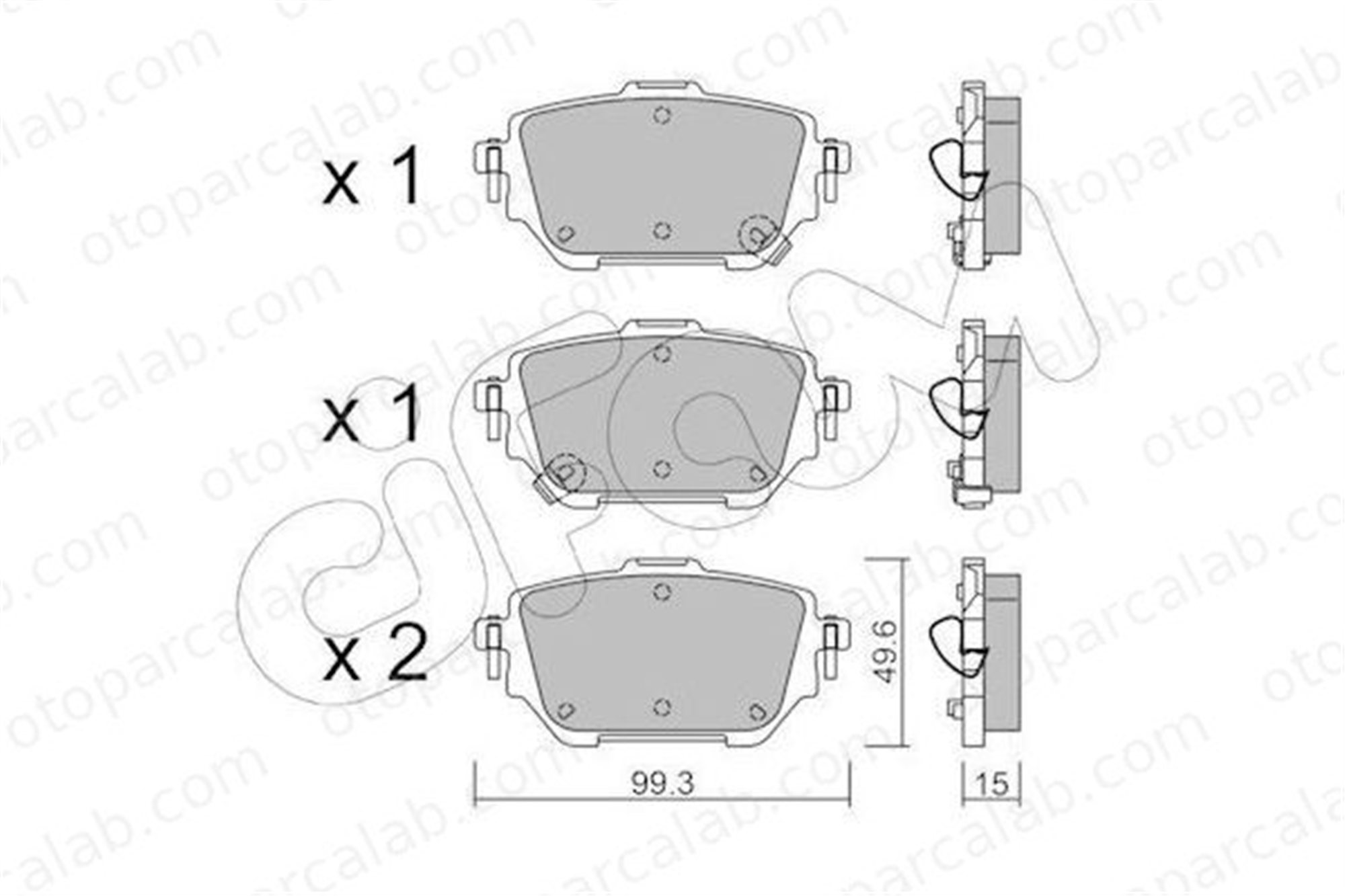 CIFAM 822-1236-0 Fren Disk Balata Ön TOYOTA COROLLA Sedan COROLLA Hatchback 82212360 446602410