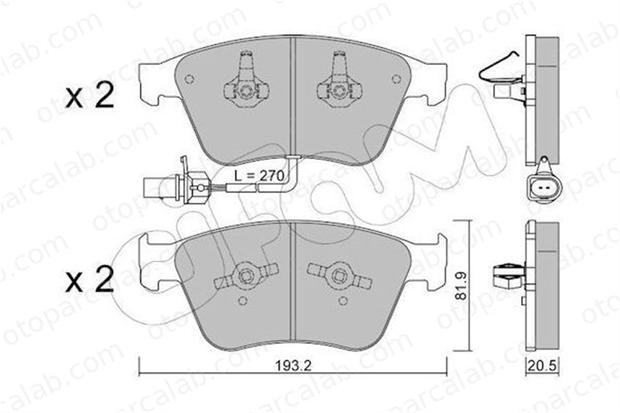 CIFAM 822-1253-0 Fren Disk Balata Ön BENTLEY CONTINENTAL Coupe CONTINENTAL Cabrio 82212530 3W0698151AA