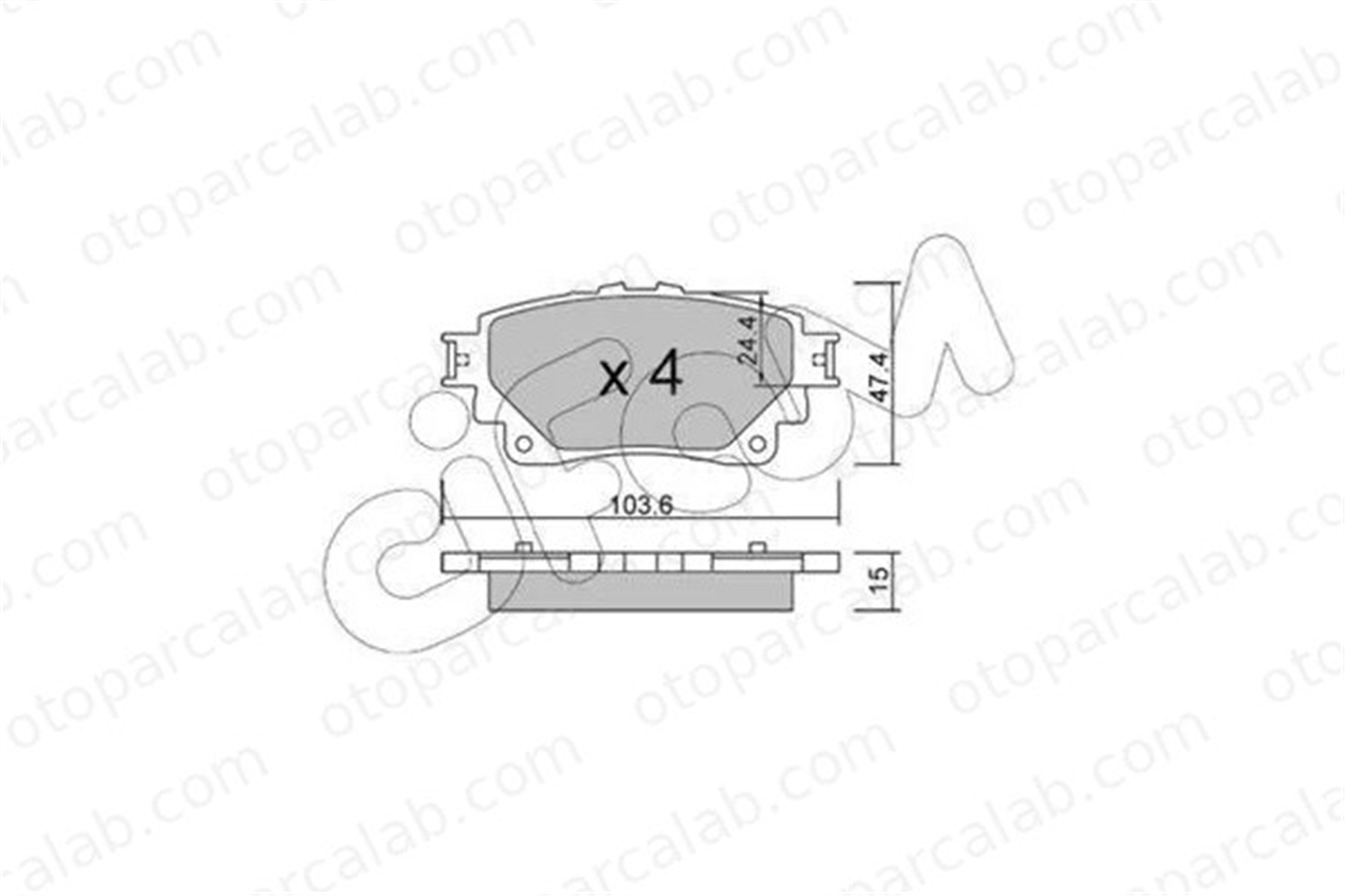 CIFAM 822-1290-0 Fren Disk Balata Ön TOYOTA COROLLA CROSS YARIS CROSS 446612161 0446612161