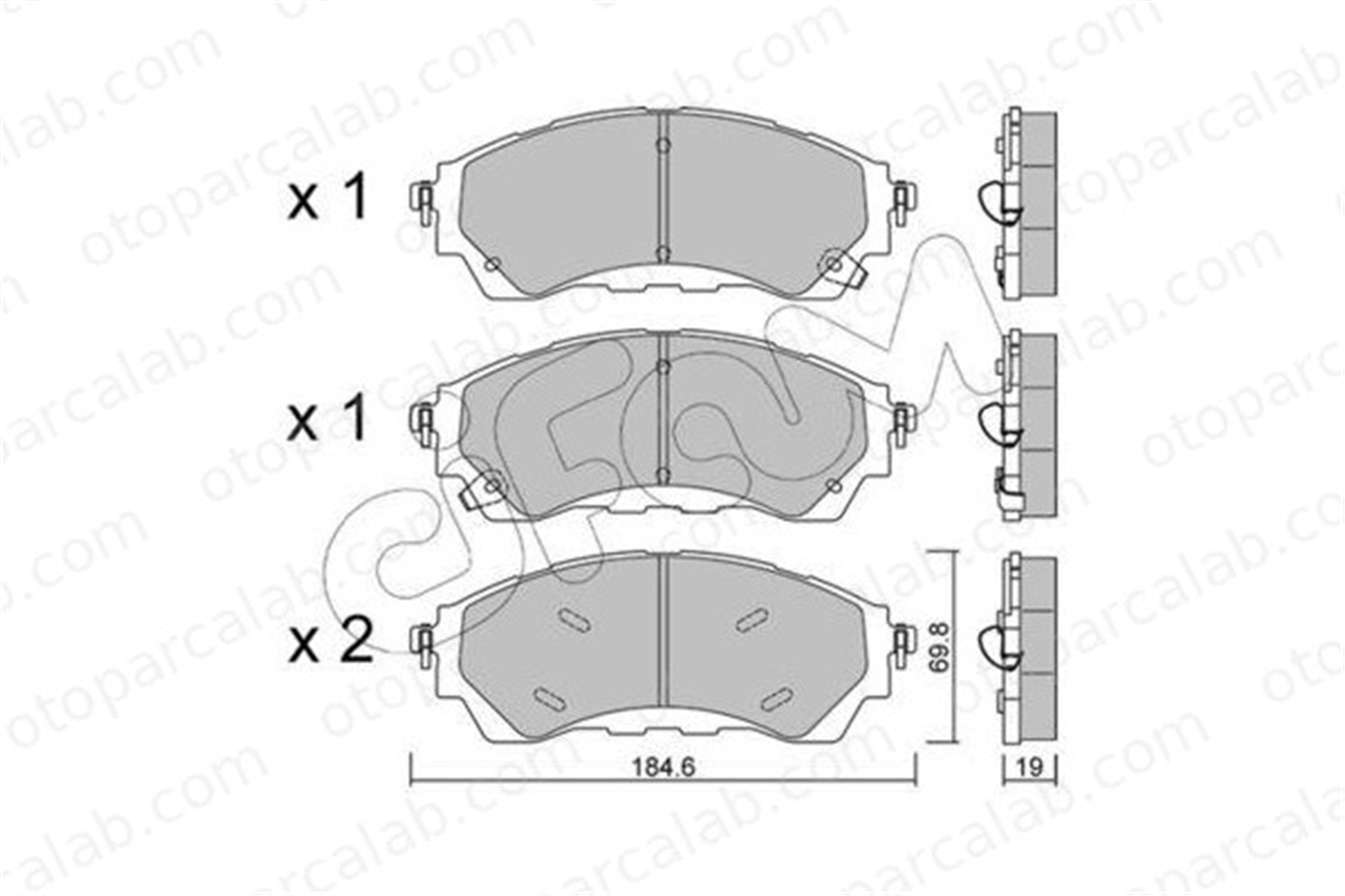 CIFAM 822-1343-0 Fren Disk Balata Ön FORD RANGER EB3C2001AA MB3C2001BC