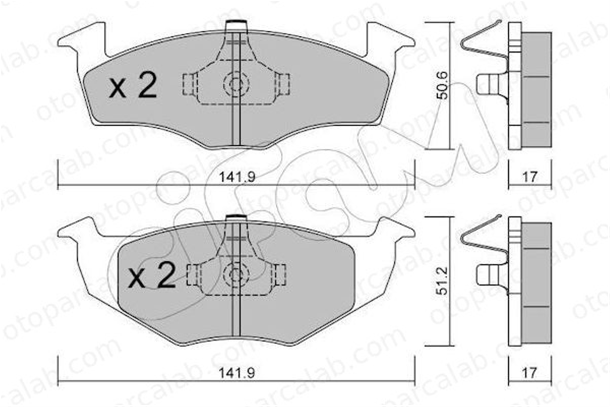 CIFAM 822-206-0 Fren Disk Balata Ön VW POLO POLO III 8222060 6N0698151