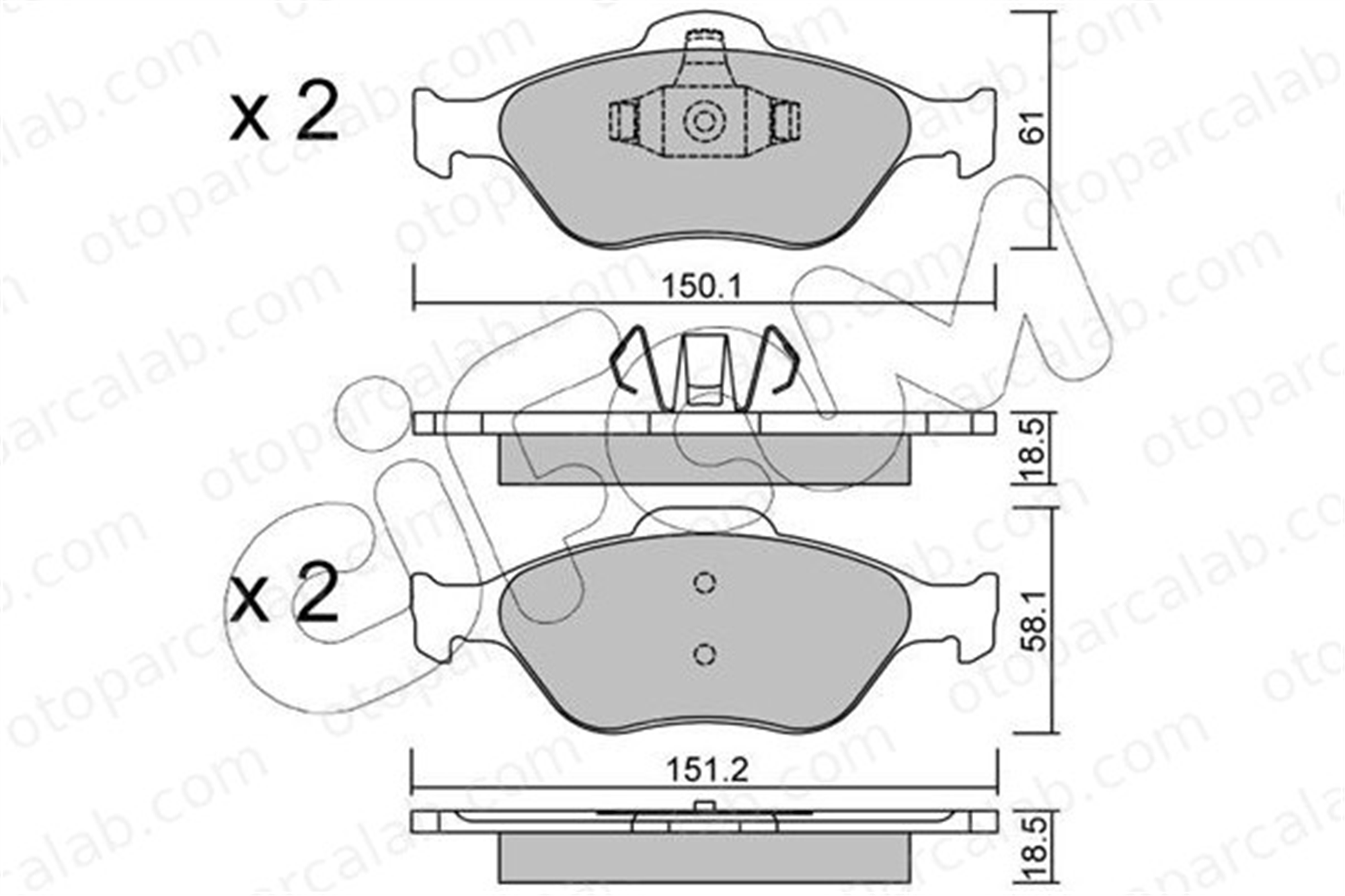 CIFAM 822-316-0 Fren Disk Balata Ön FORD FIESTA V FIESTA IV TAMT2K021FSTL YS6J2K021DC