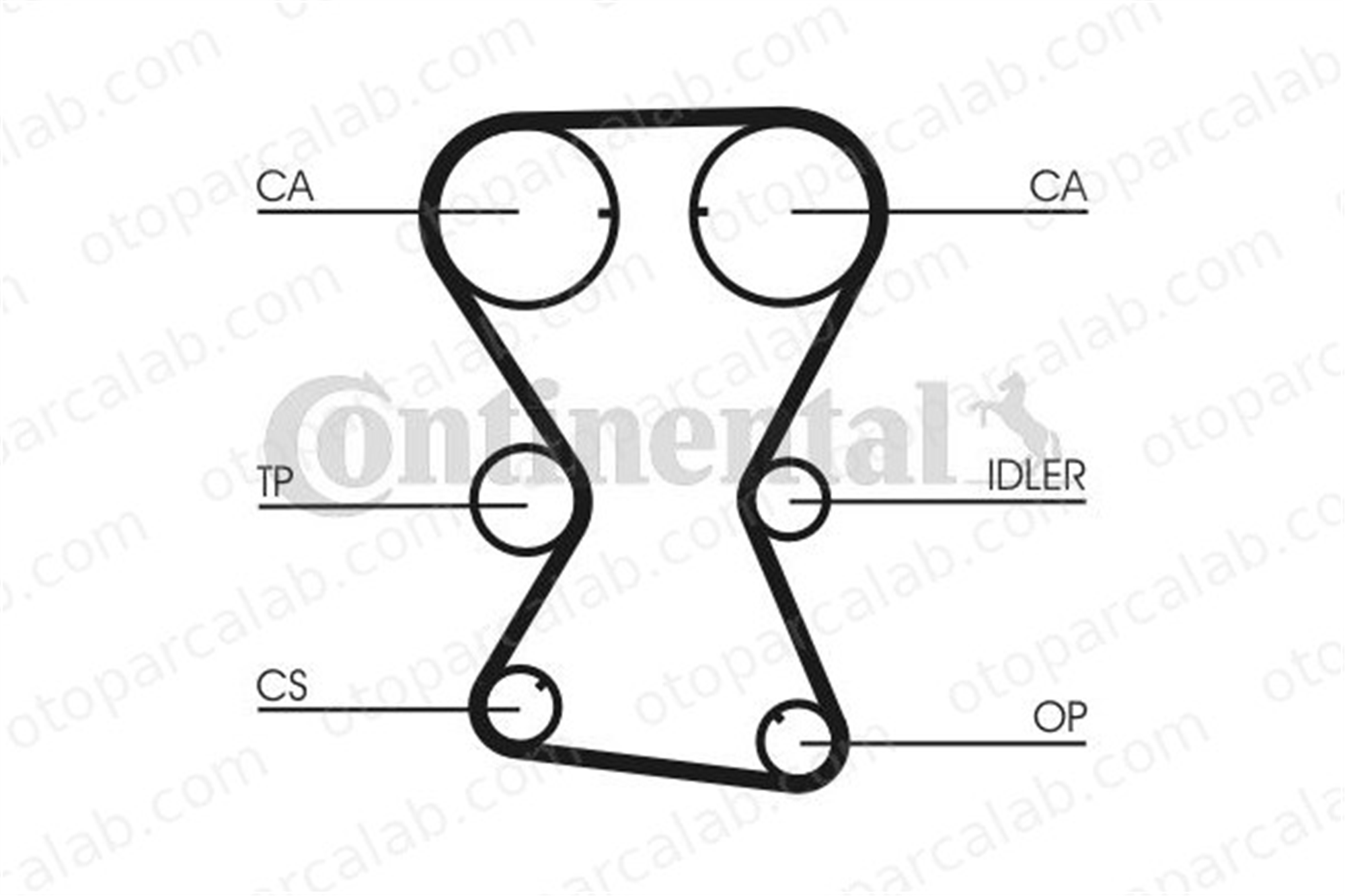 CONTINENTAL CT1000 Triger Kayışı MITSUBISHI GALANT VI GALANT VI Sedan 2431233160 2431233130
