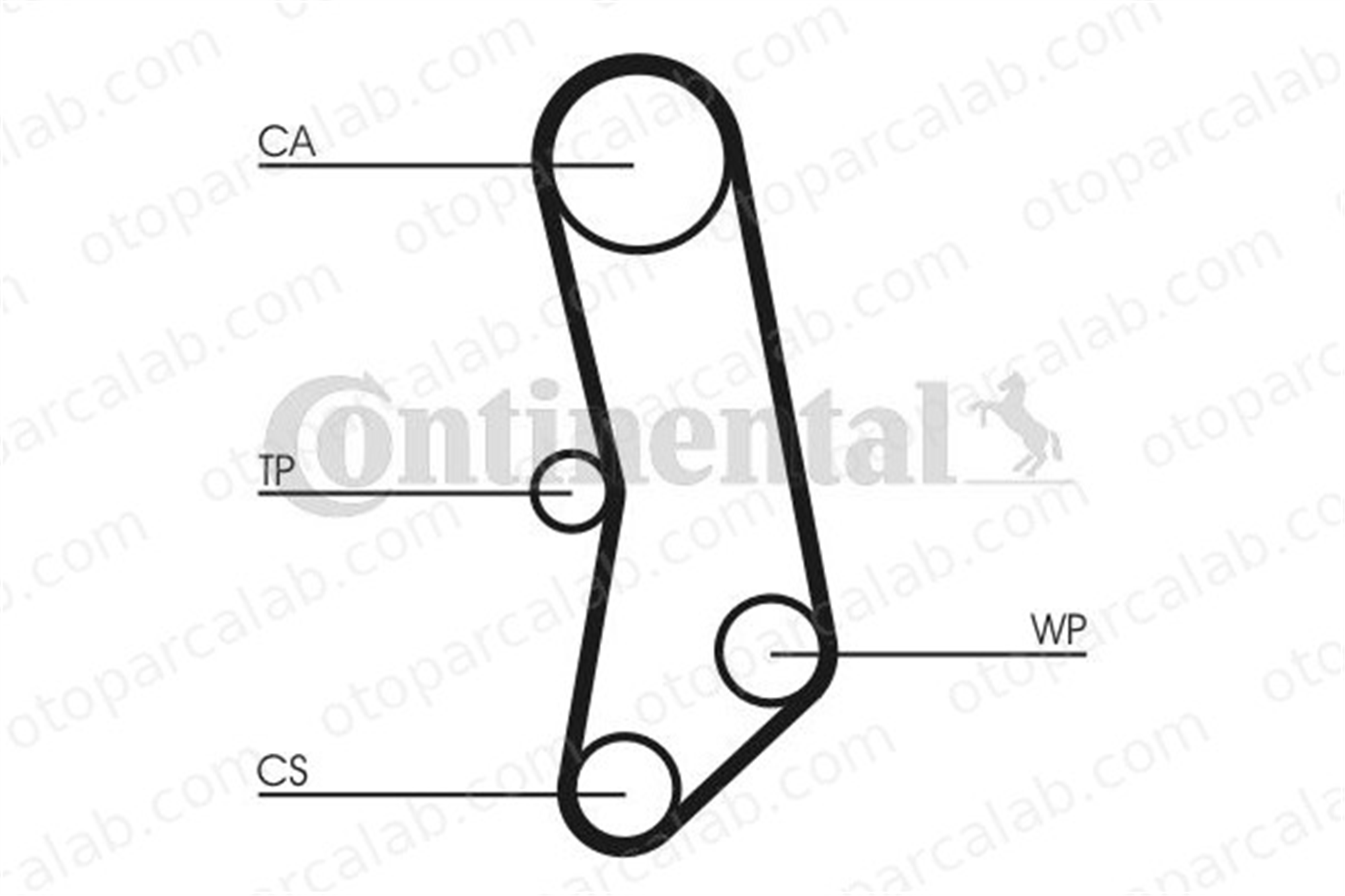 CONTINENTAL CT503WP1 Triger Kayış Seti FIAT PANDA LANCIA Y10 7554701 46423351
