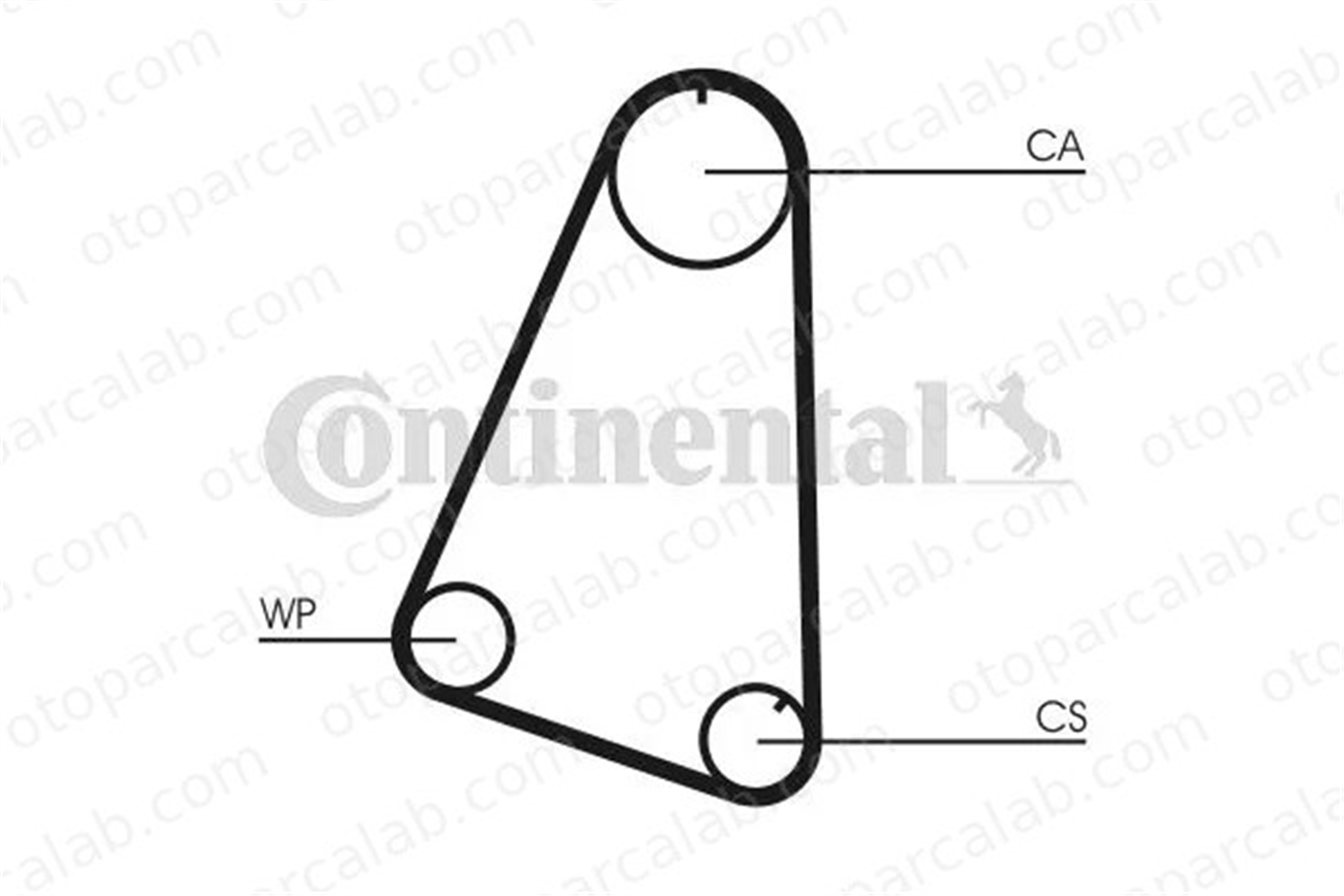 CONTINENTAL CT504 Triger Kayışı OPEL KADETT D CORSA A Hatchback 636375 636357