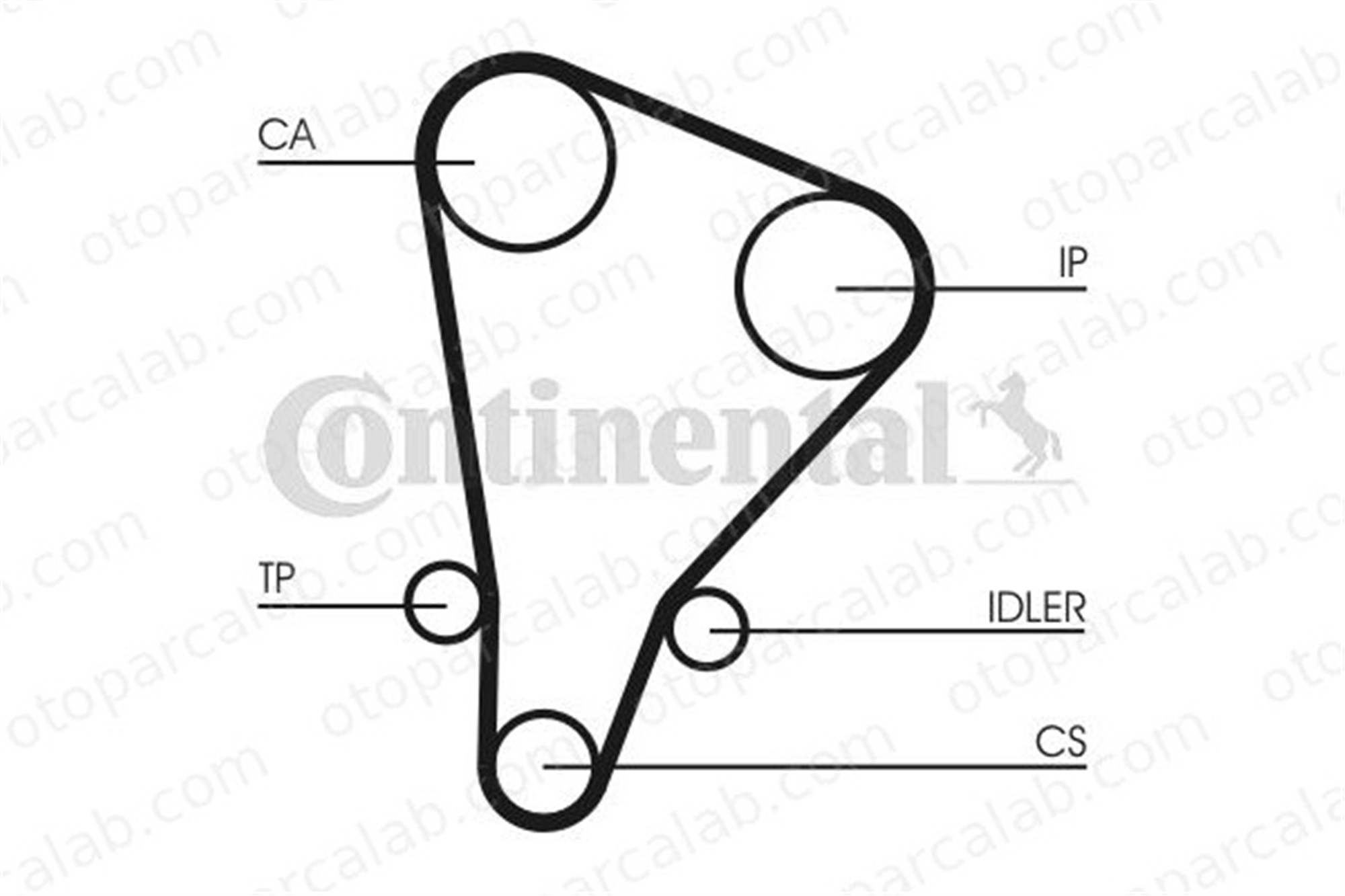 CONTINENTAL CT521 Triger Kayışı TOYOTA HILUX IV Pick-up CRESSIDA Sedan 1356854090 1356854050