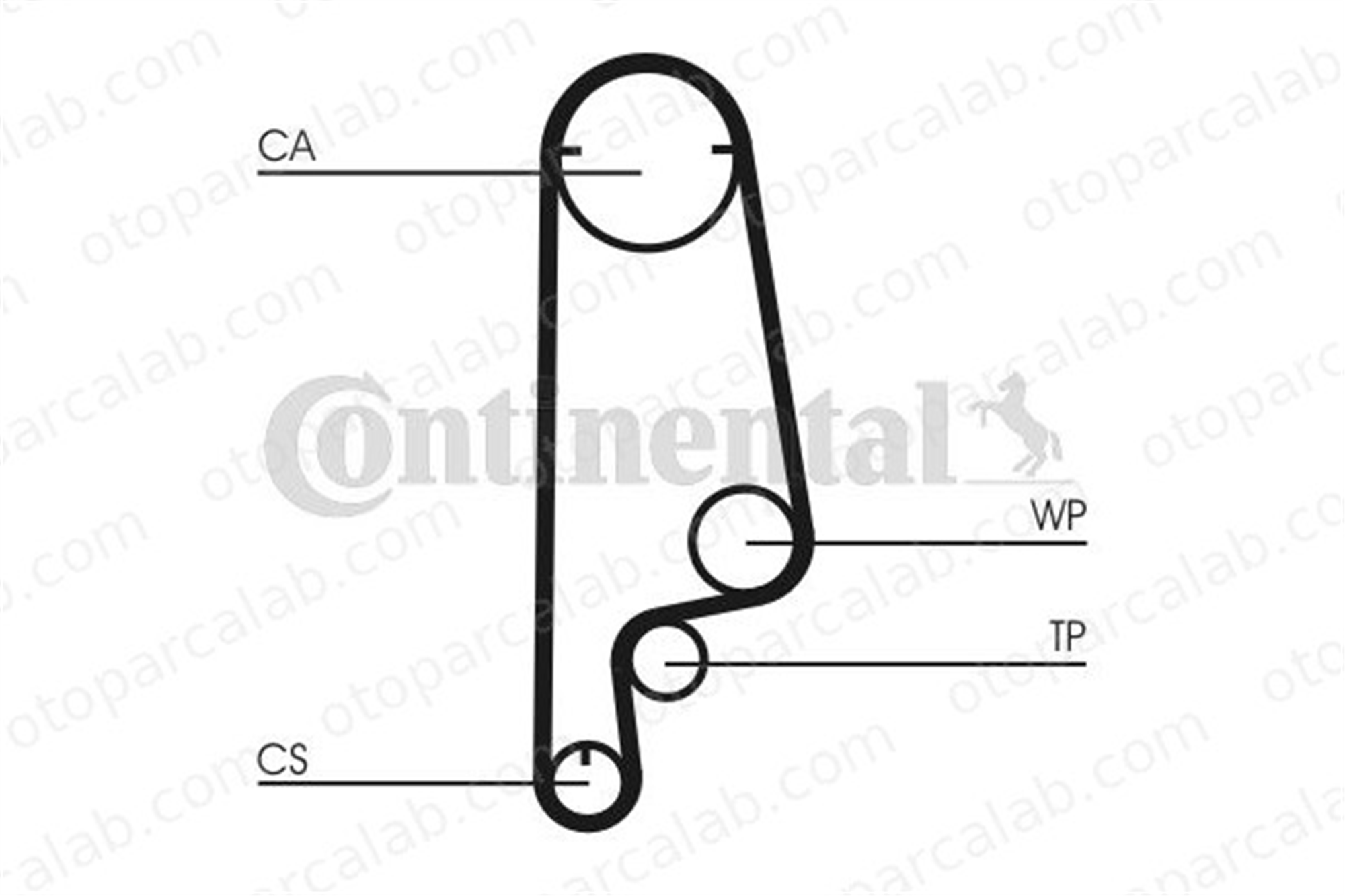 CONTINENTAL CT546 Triger Kayışı HONDA CIVIC III Hatchback CIVIC III Sedan 14400PE0004 14400PE0003