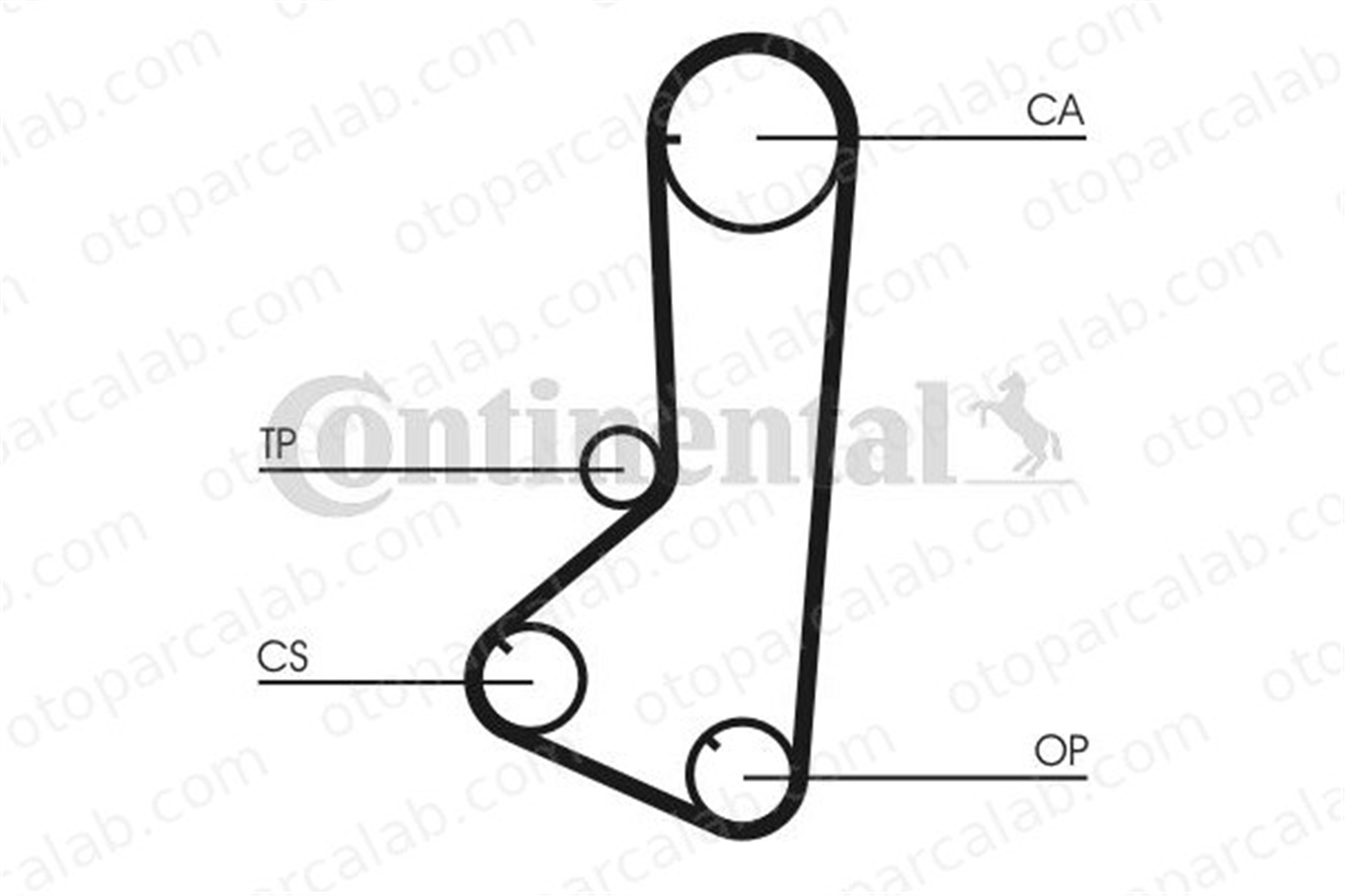 CONTINENTAL CT802 Triger Kayışı MITSUBISHI GALANT VI GALANT VI Sedan 2431232555 MD120487
