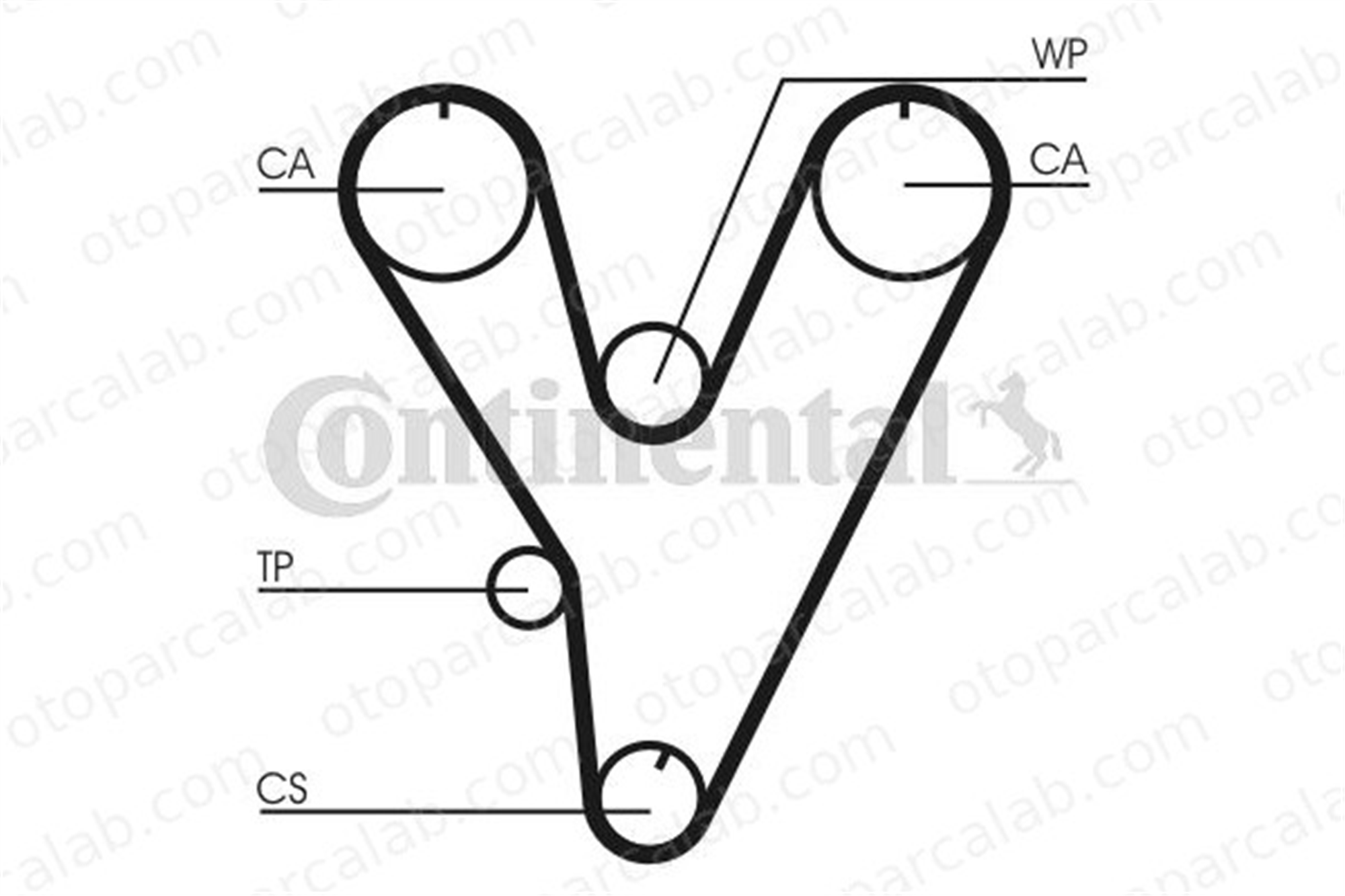 CONTINENTAL CT805 Triger Kayışı CHRYSLER VOYAGER I VOYAGER II 2431235040 2431235000