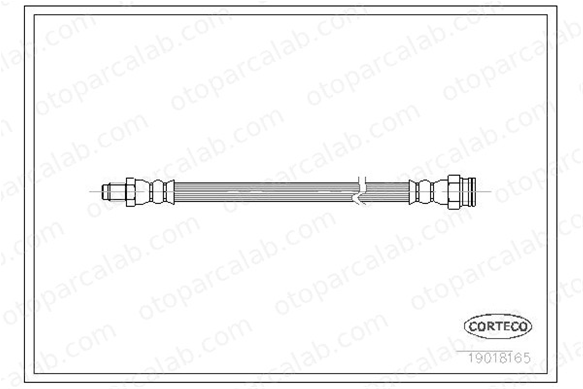 CORTECO 19018165 Fren Hortumu Ön Sağ veya Sol PEUGEOT 505 Break 104 19018165 480619