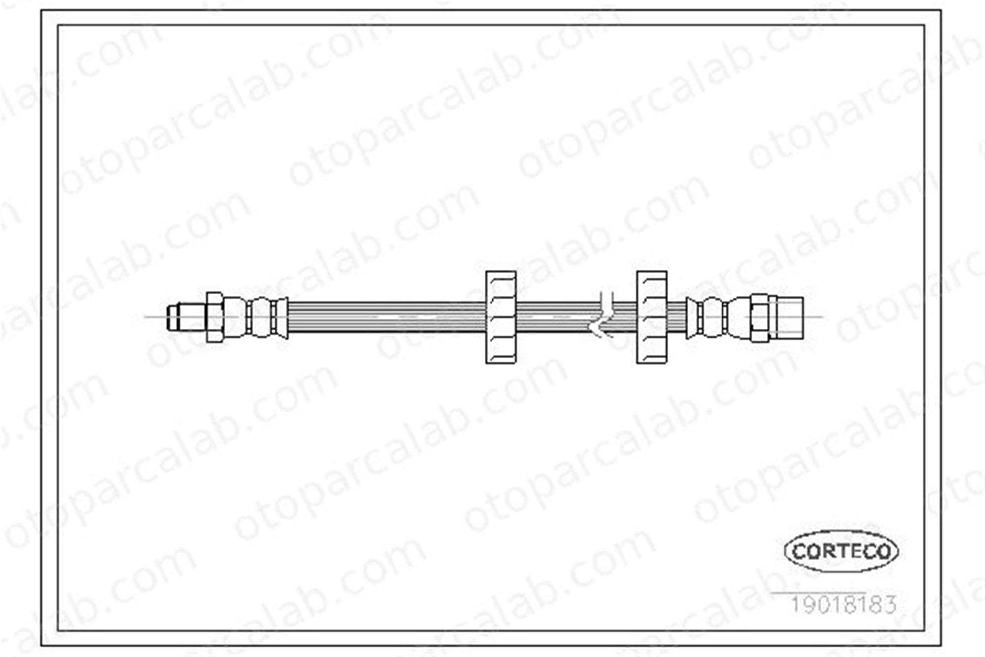 CORTECO 19018183 Fren Hortumu Ön Sağ veya Sol VW PASSAT B2 Variant SCIROCCO 19018183 171611701K