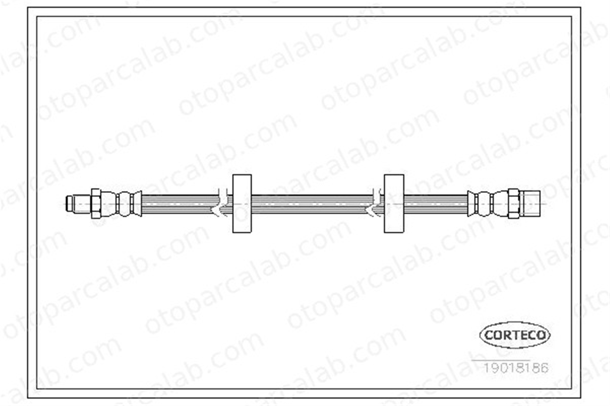 CORTECO 19018186 Fren Hortumu Ön Sağ veya Sol VW GOLF II AUDI 100 C3 Sedan 19018186 171611701L