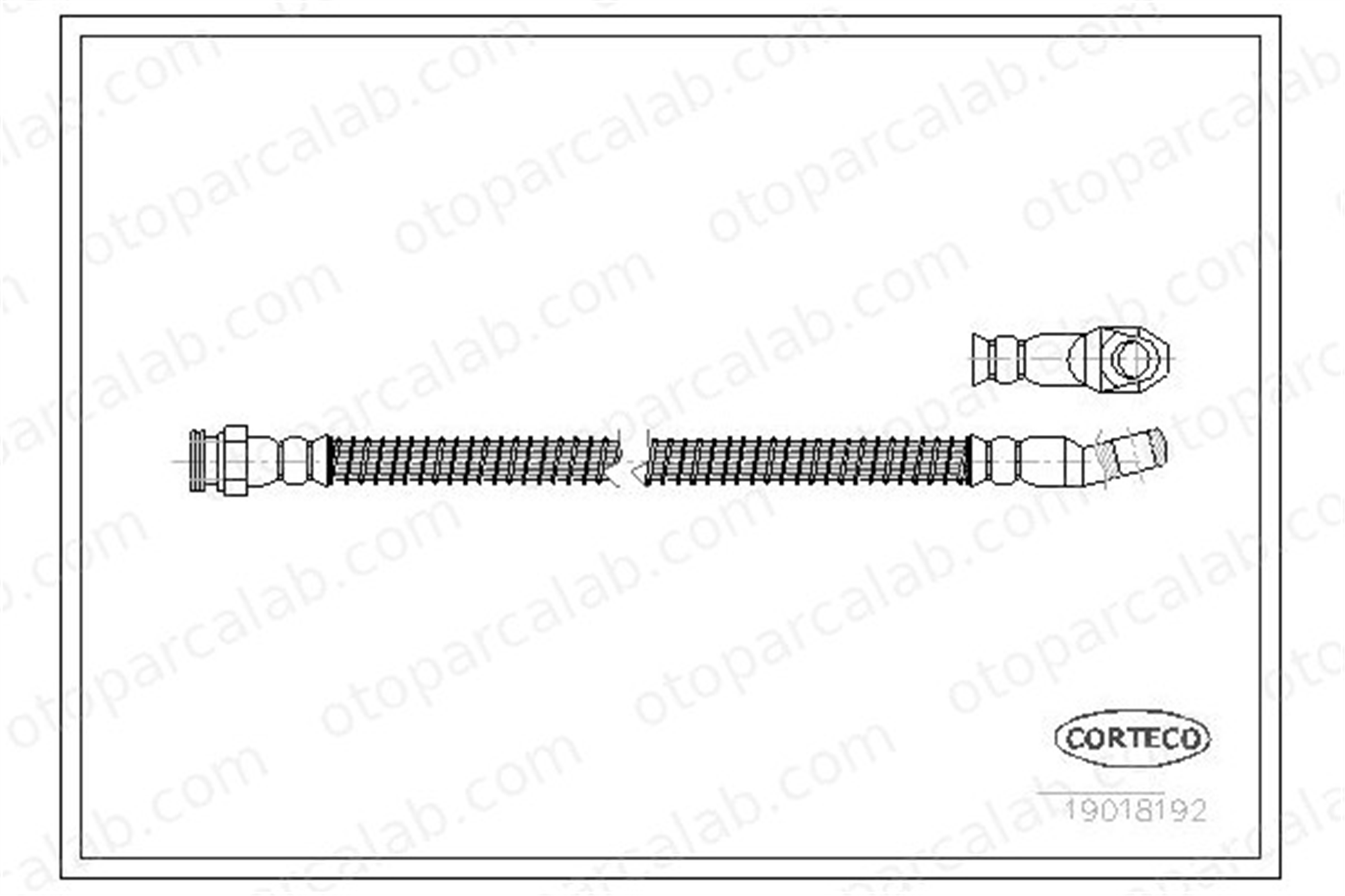 CORTECO 19018192 Fren Hortumu Ön Sağ veya Sol FIAT PANDA ALFA ROMEO 155 19018192 226707