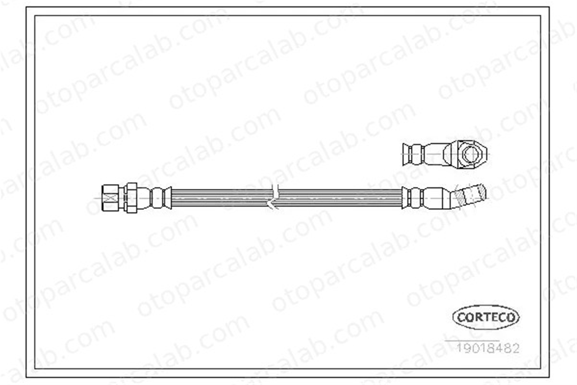 CORTECO 19018482 Fren Hortumu Ön Sağ veya Sol FIAT 128 128 Coupe 19018482 4213025