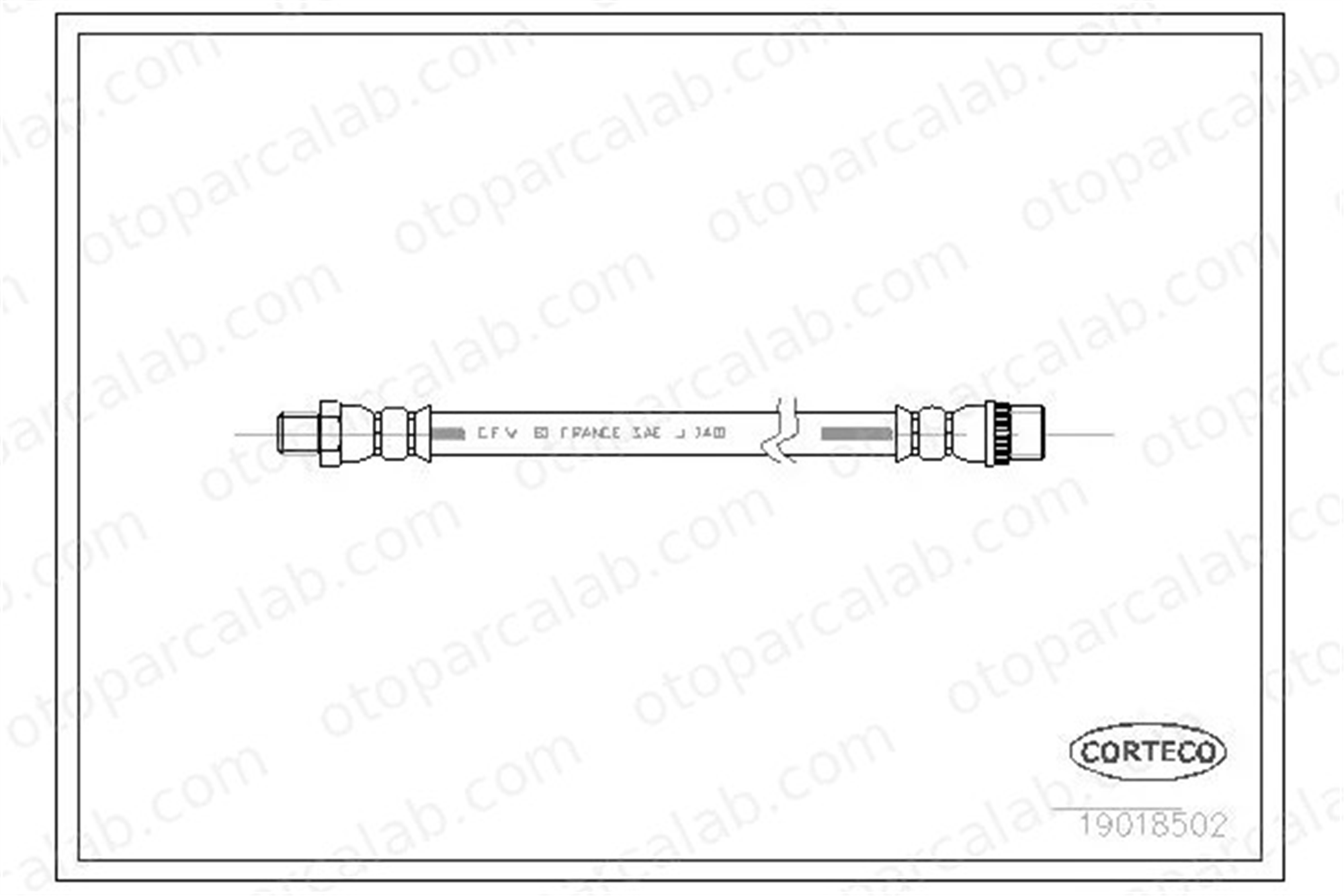 CORTECO 19018502 Fren Hortumu Ön Sağ veya Sol AUDI A4 B7 A4 B7 Avant 19018502 557401105