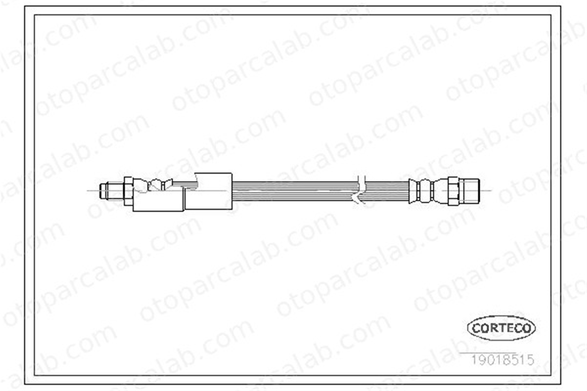 CORTECO 19018515 Fren Hortumu Ön Sağ veya Sol TALBOT 1307-1510 HORIZON 19018515 15602400