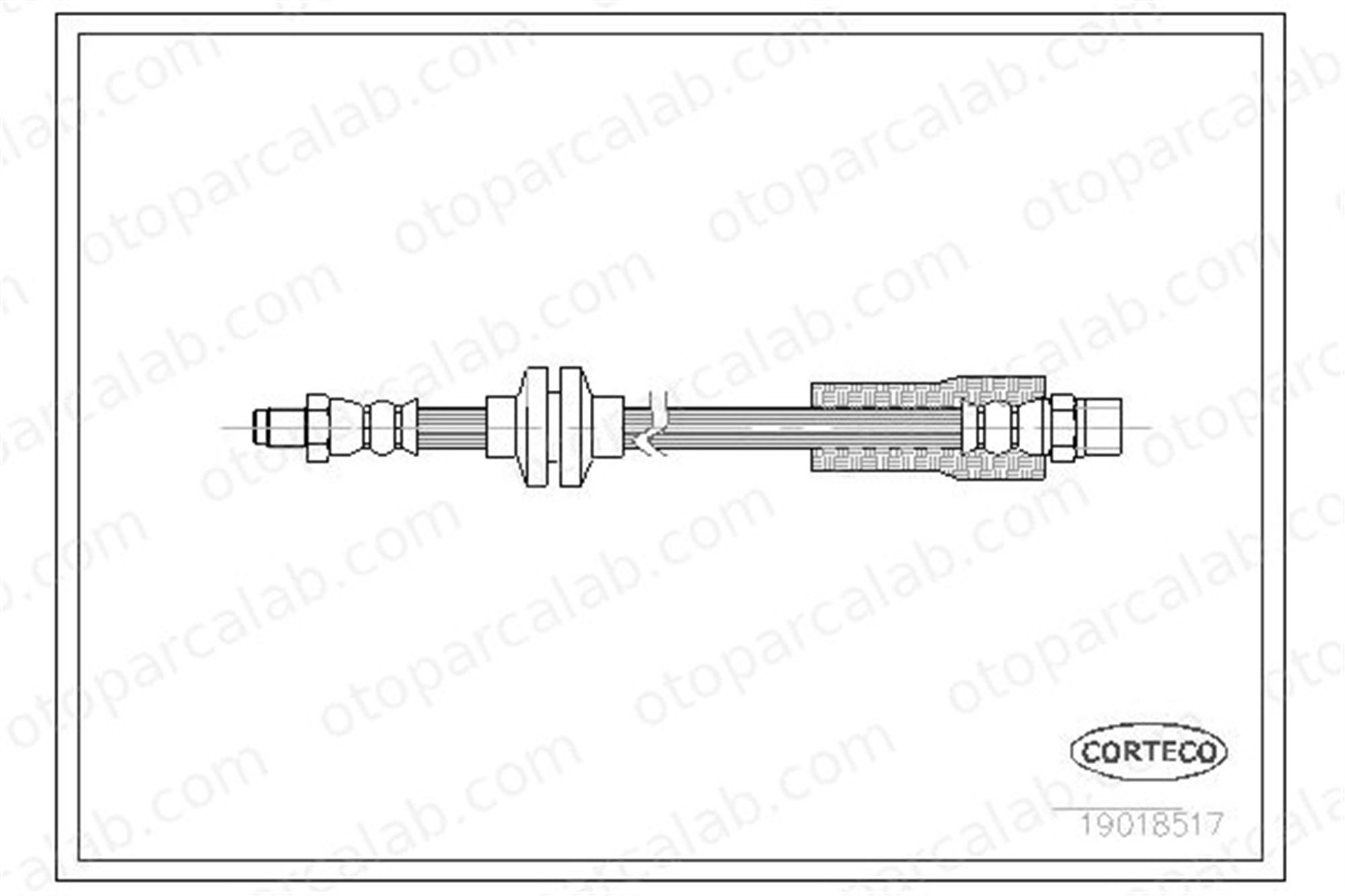 CORTECO 19018517 Fren Hortumu Ön Sağ veya Sol AUDI 100 C3 Avant 100 C3 Sedan 19018517 443611707C