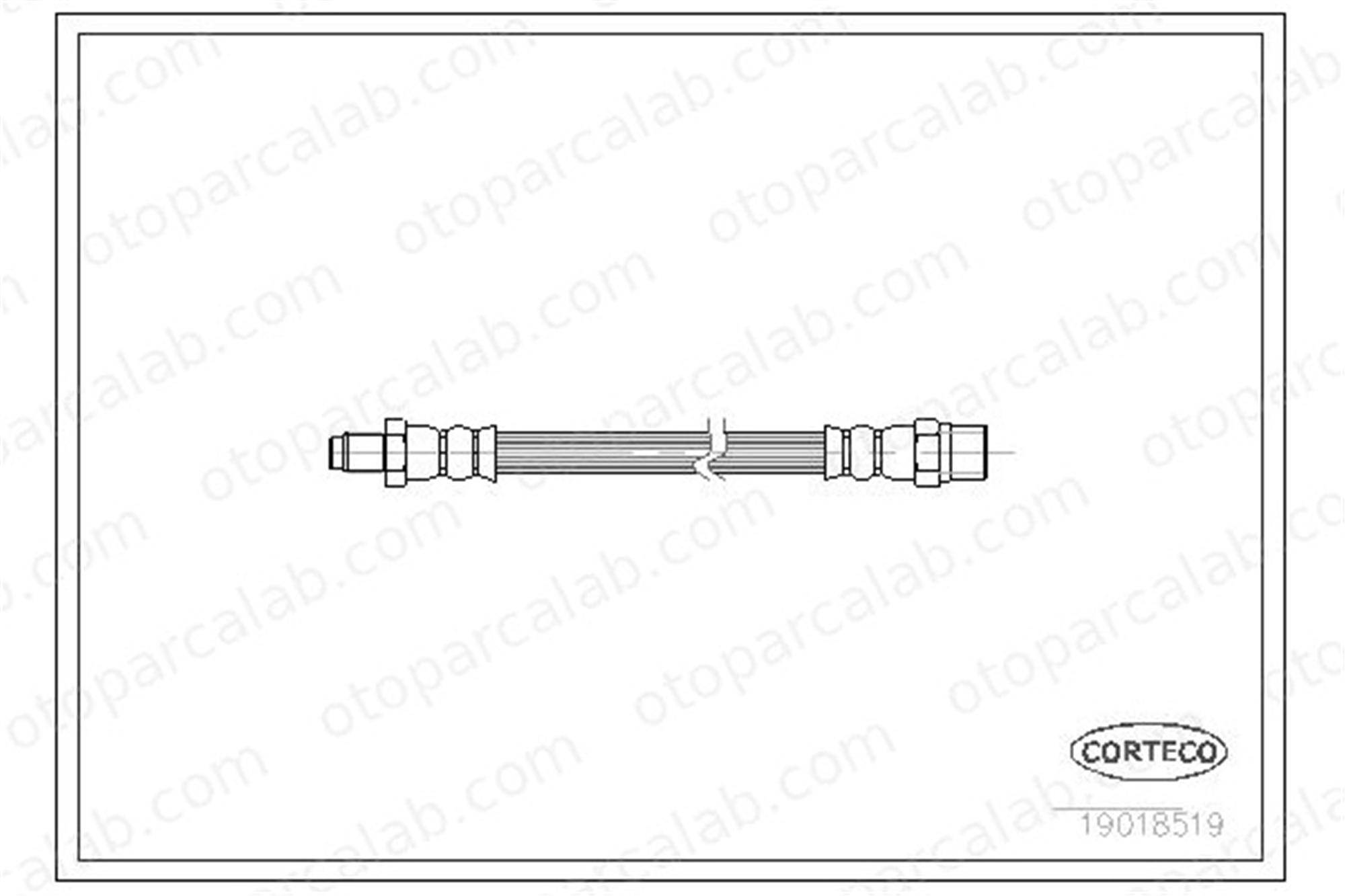 CORTECO 19018519 Fren Hortumu Ön Sağ veya Sol AUDI 90 B3 COUPE B3 19018519 893611775
